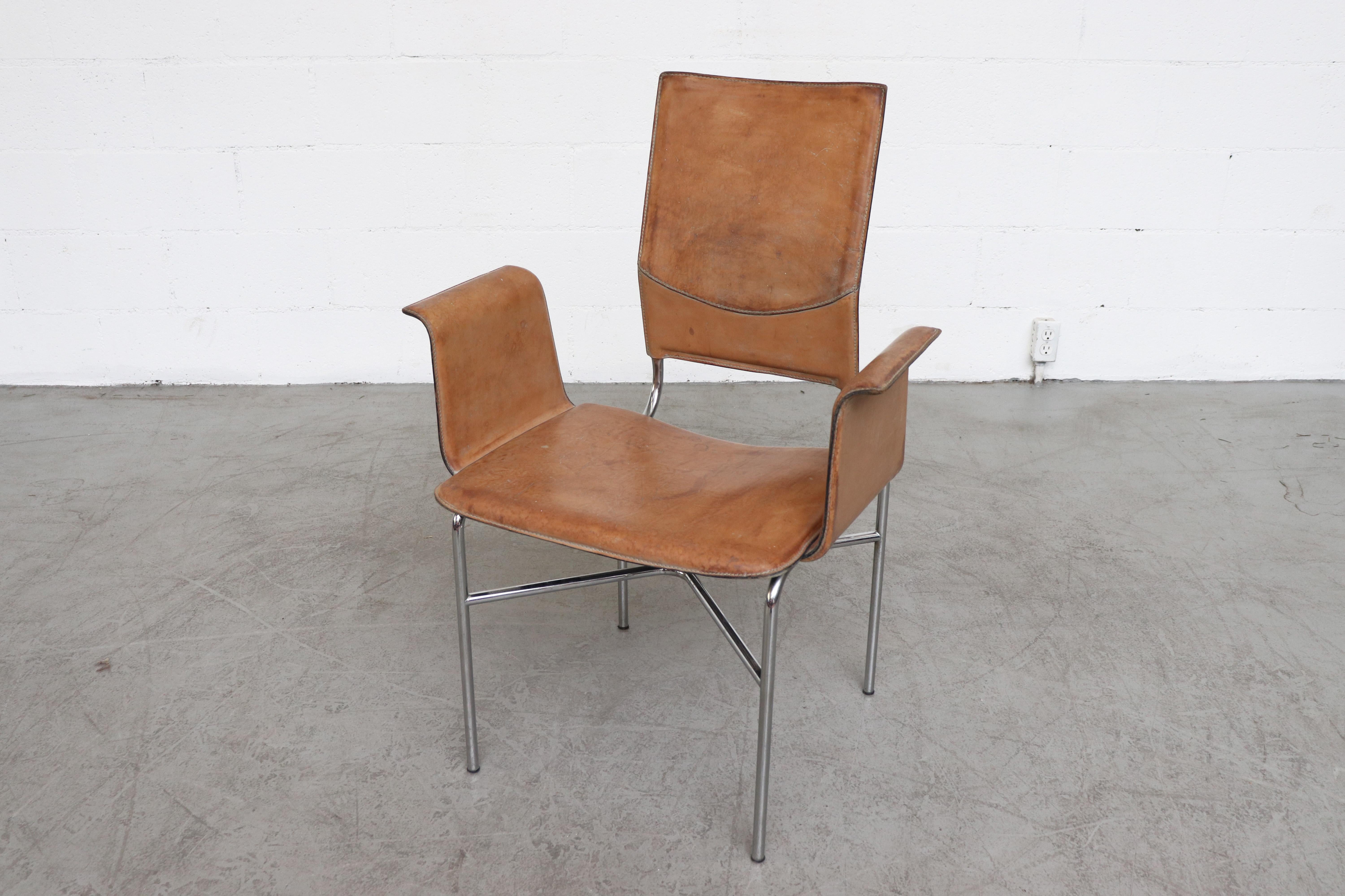Matteo Grassi Leather Wing Chairs  1