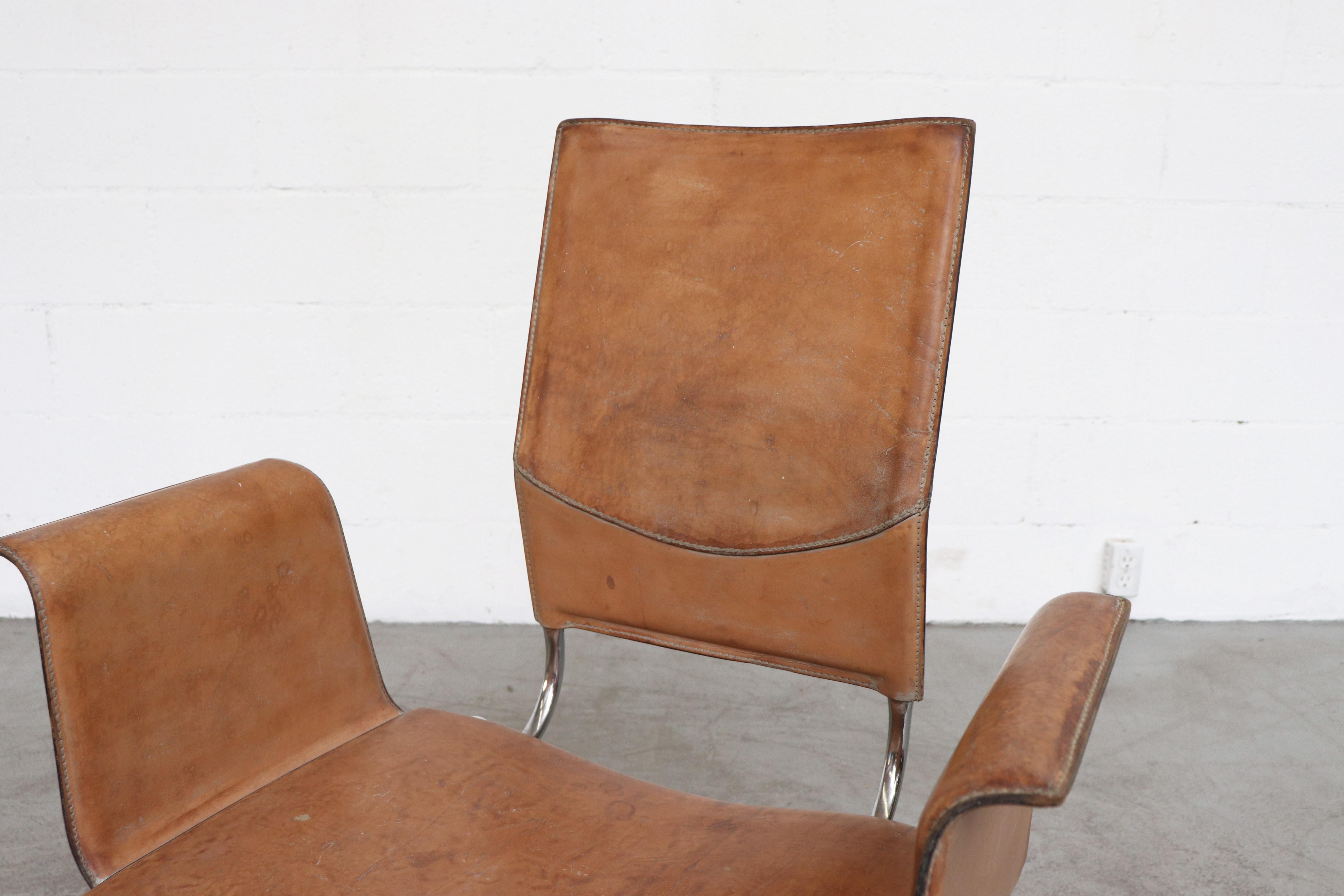 Matteo Grassi Leather Wing Chairs  2