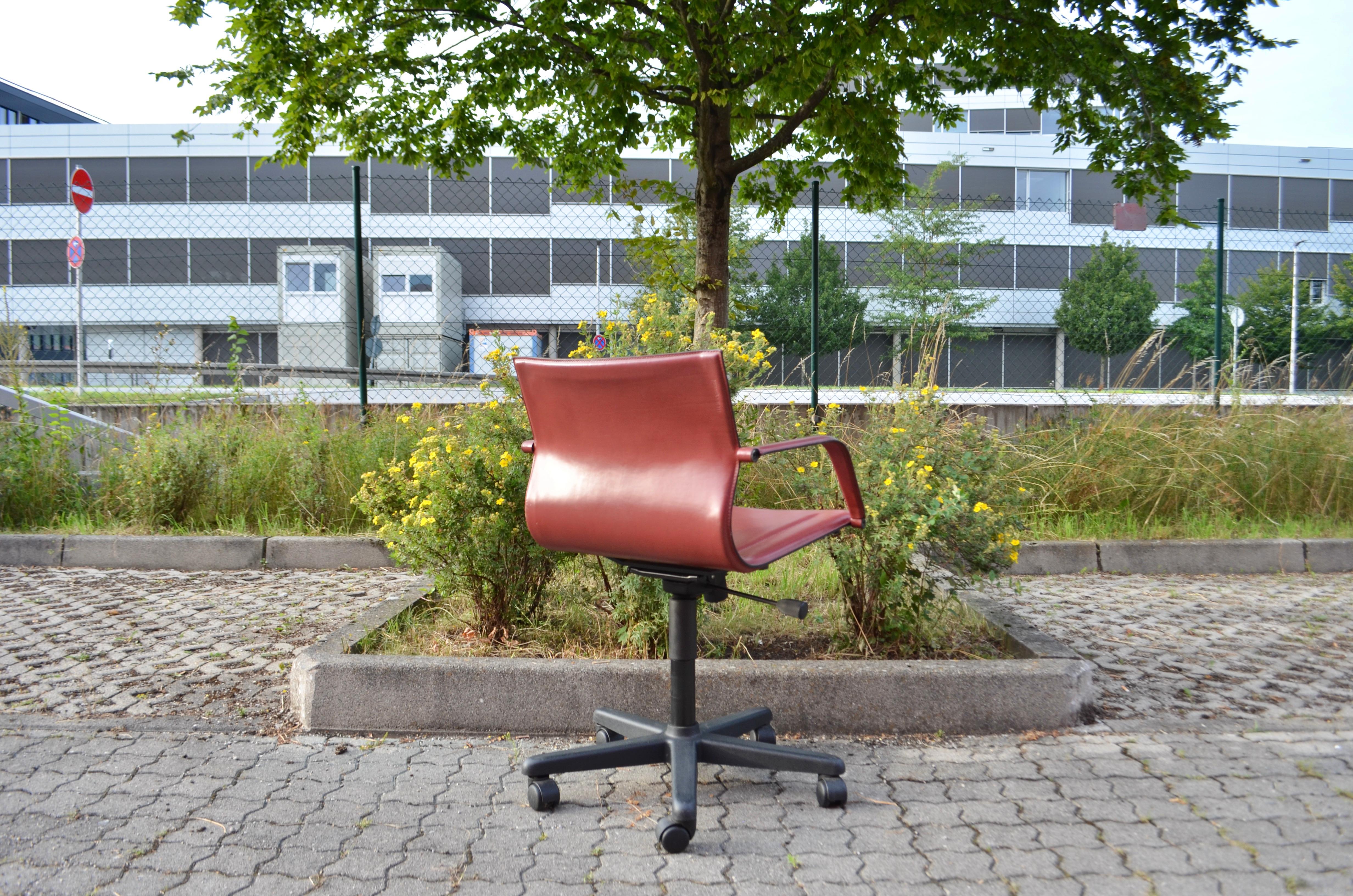 Matteo Grassi MG15 fauteuil de bureau pivotant en cuir de selle 1/2 en vente 6