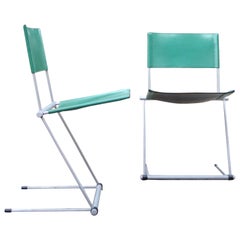 Matteo Grassi Model Ballerina Leather Chair by Herbert Ohl Set of 2