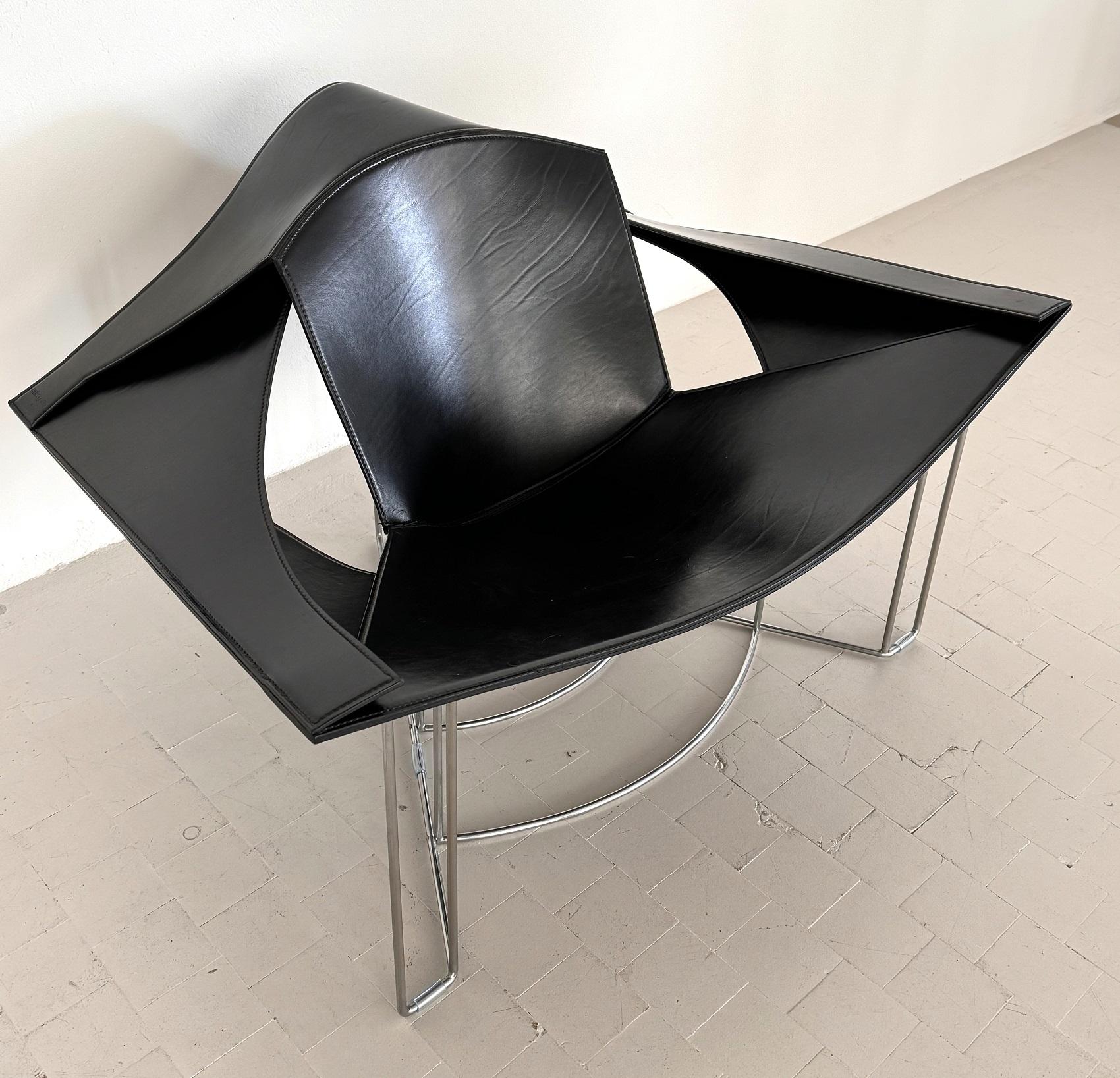 Matteo Grassi Sculptural Lounge Chair 'Equity' by Jacques Harold Pollard, 1987 In Good Condition For Sale In Morazzone, Varese