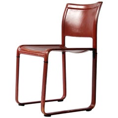 Matteo Grassi "Sistina" Strap Red Leather Chair