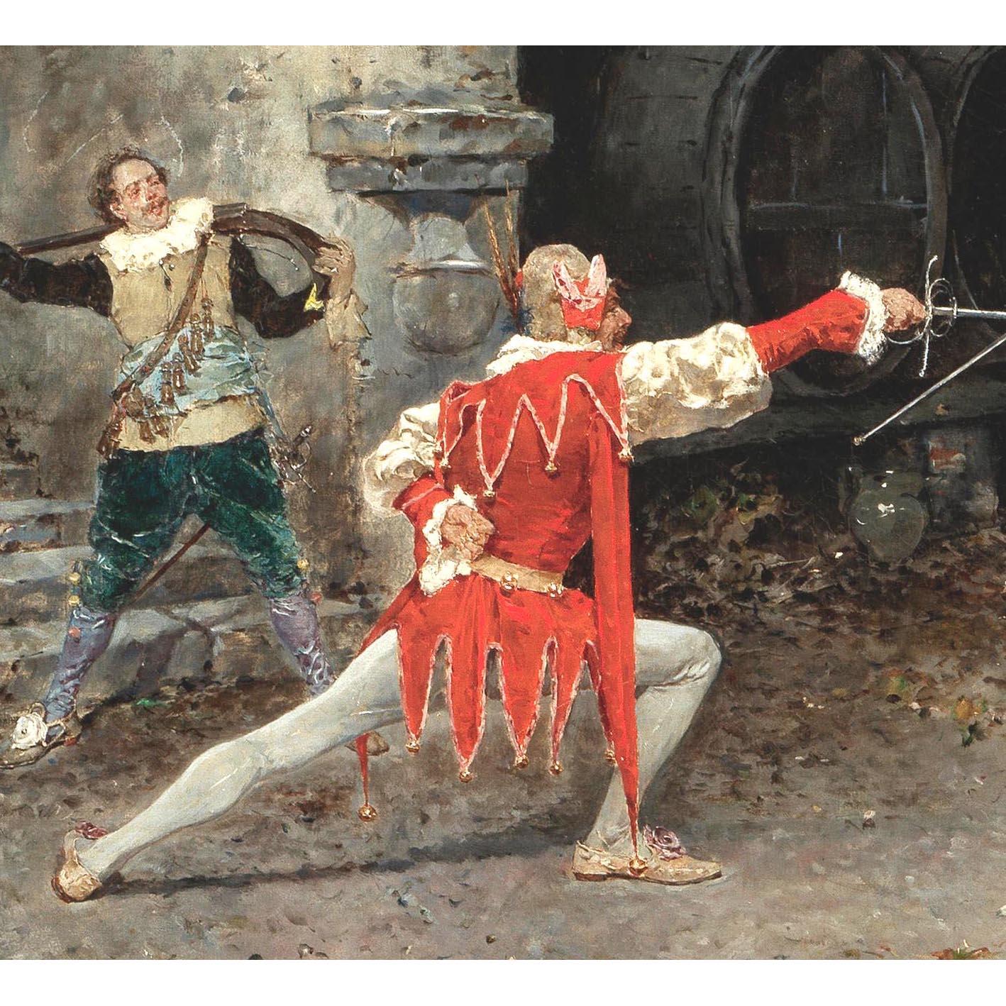 Matteo Lovatti (Italiano, 1861-1909) Olio su tela del XIX secolo 
