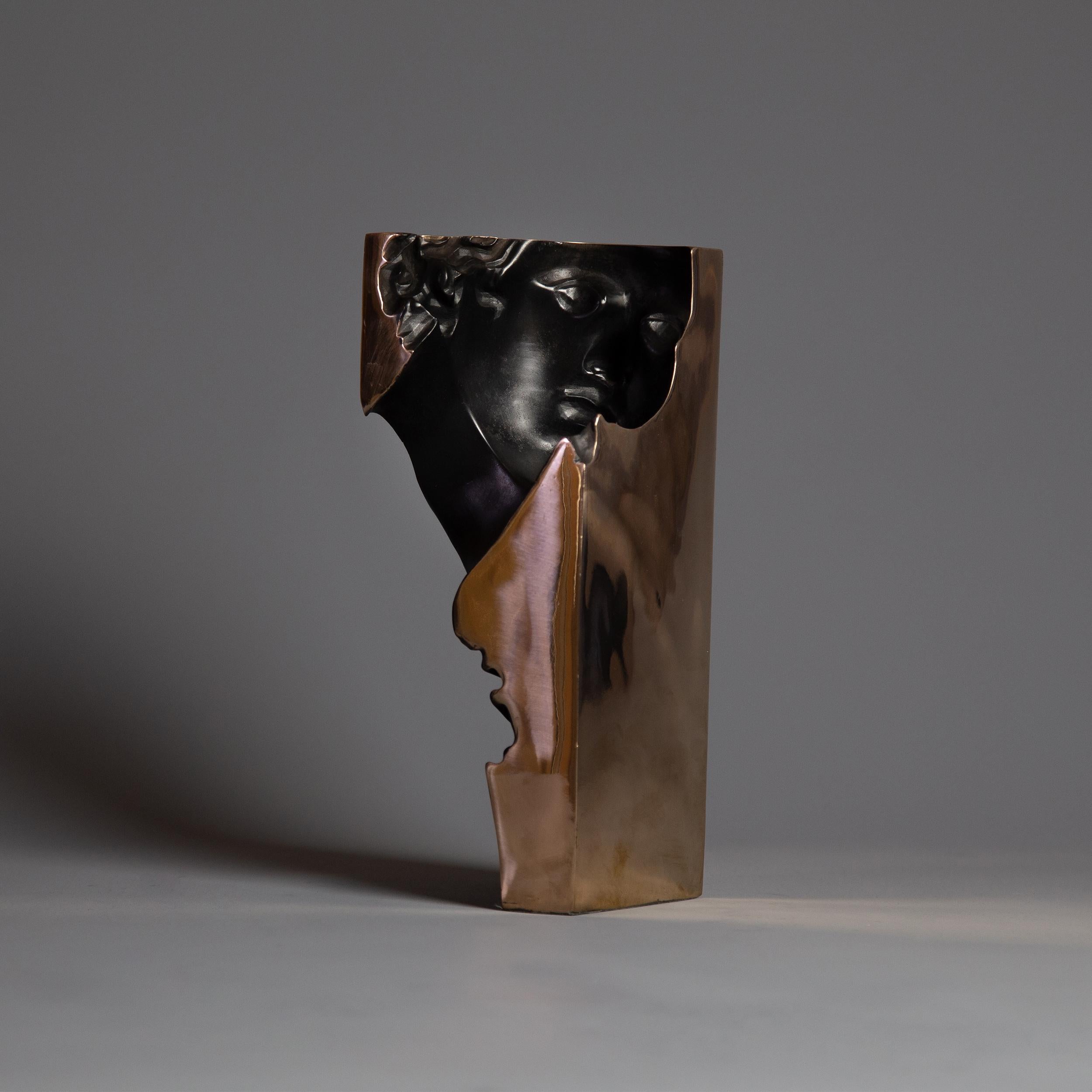 SHE, Limited Edition Hand-processed bronze sculpture, classic meets modern - Sculpture by Matteo Mauro
