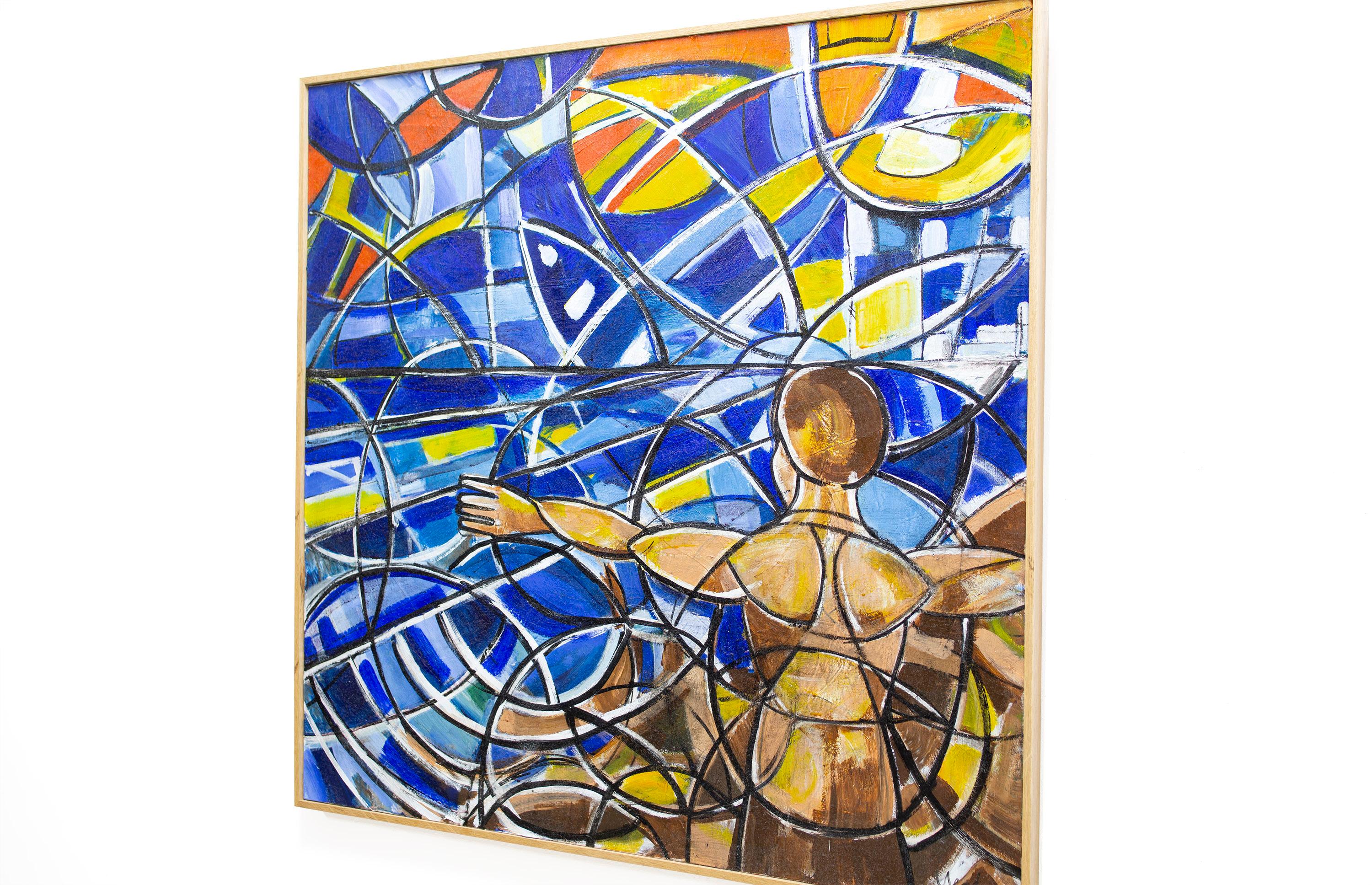 Zeitgenössisches figuratives Ölgemälde auf Leinwand „Jung Young Peer“ von Matteo Merla 2010 im Angebot 3