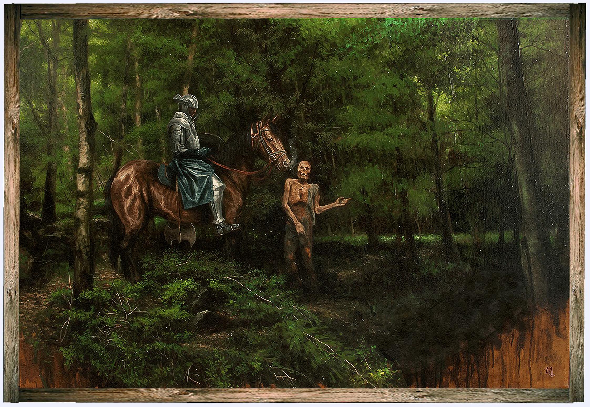 Arte contemporáneo italiano de Matteo Nannini - Crocevia nel Bosco en venta 1