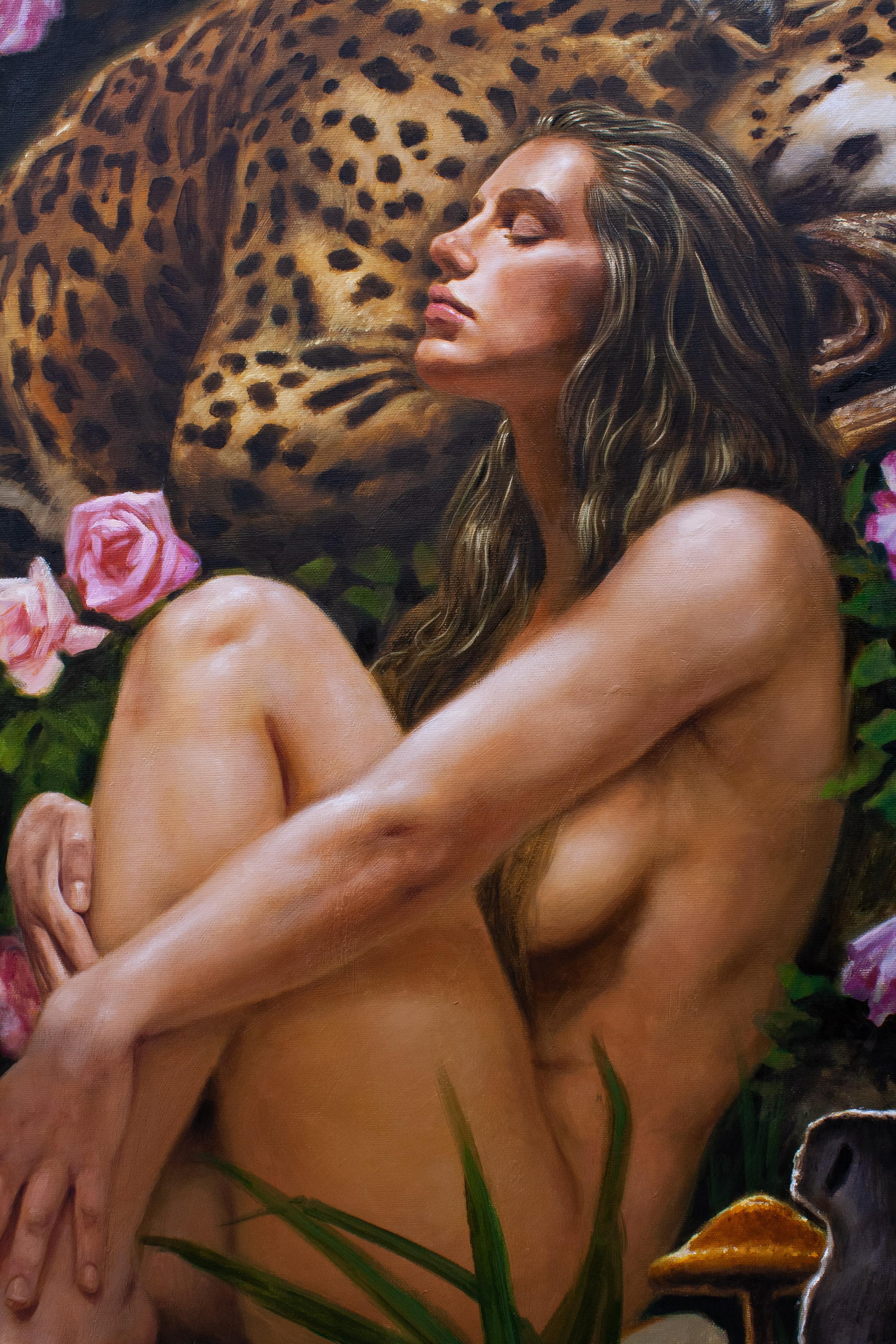 Italian Contemporary Art by Matteo Nannini - Rest in the Garden of Eden For Sale 2