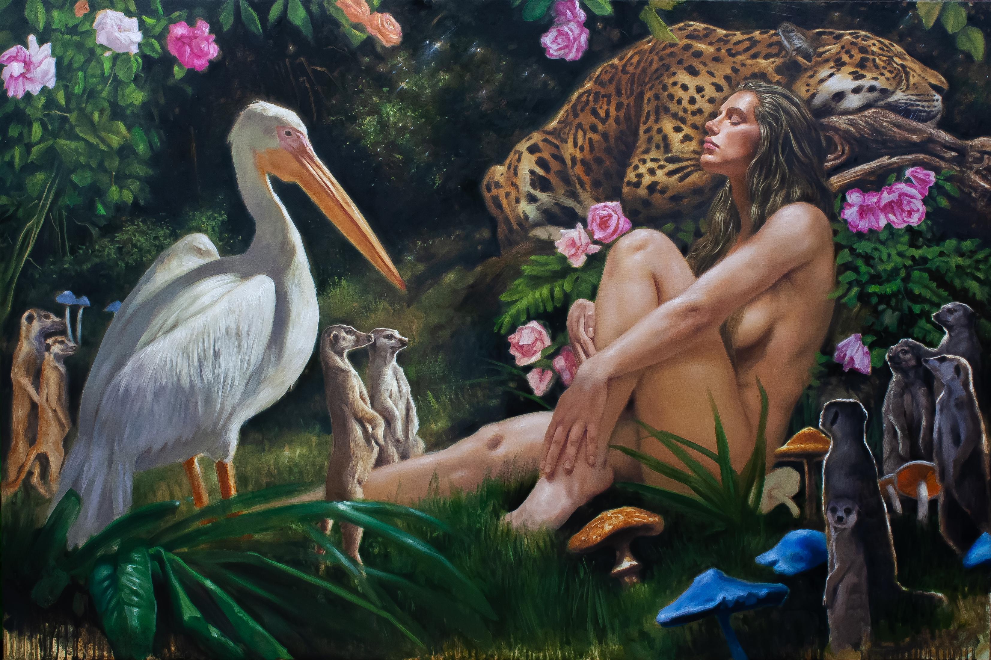 Italian Contemporary Art by Matteo Nannini - Rest in the Garden of Eden