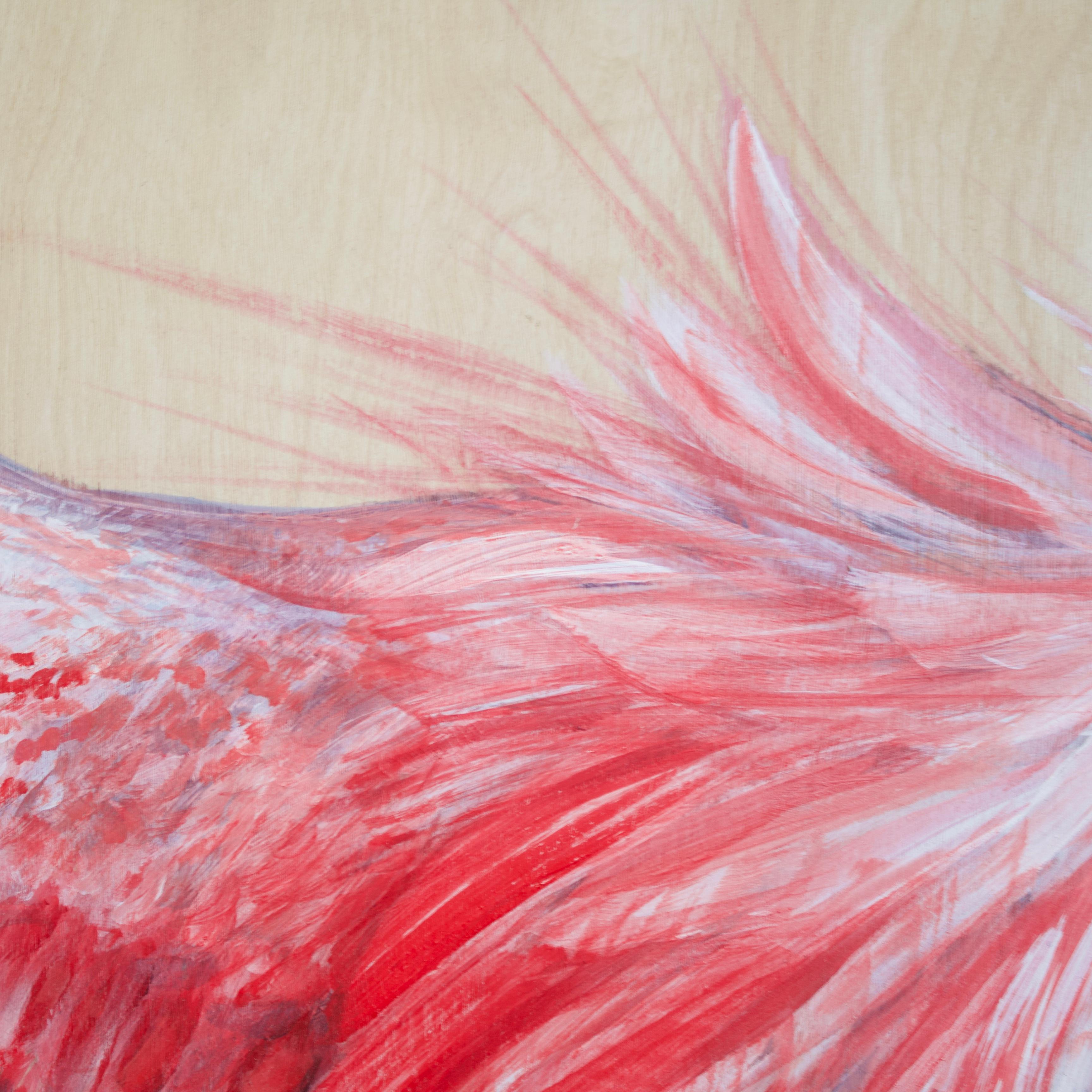 Flamingo Wing - Painting by Matteo Neivert