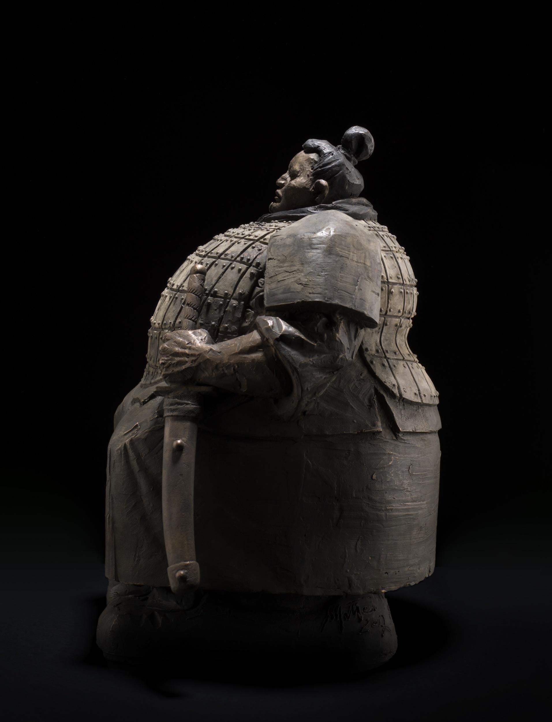 Chinese II Guardian, Bronze - Sculpture by Matteo Pugliese