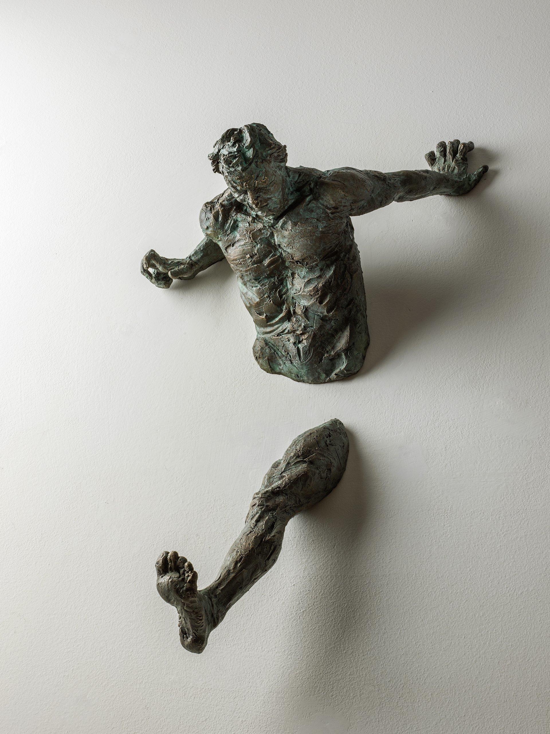 Matteo Pugliese Figurative Sculpture - Crisis​, bronze