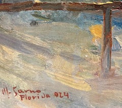 "Florida" by Mateo Sarno - Oil on Cardboard - 33.5x35 cm