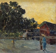 "Florida" di Mateo Sarno - Olio su cartone - 33,5x35 cm