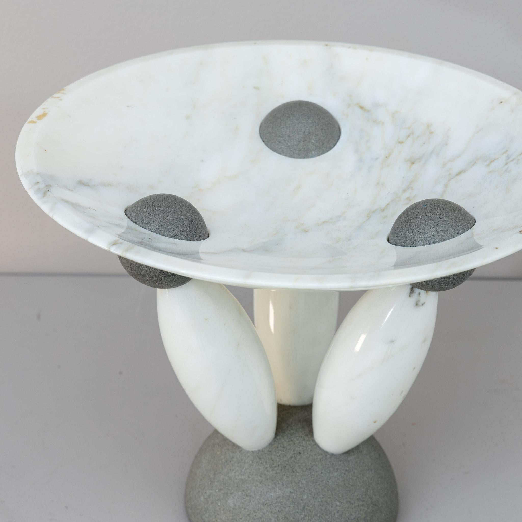 Matteo Thun Modernist Marble Centerpiece , Italy 1980's In Good Condition For Sale In New York, NY