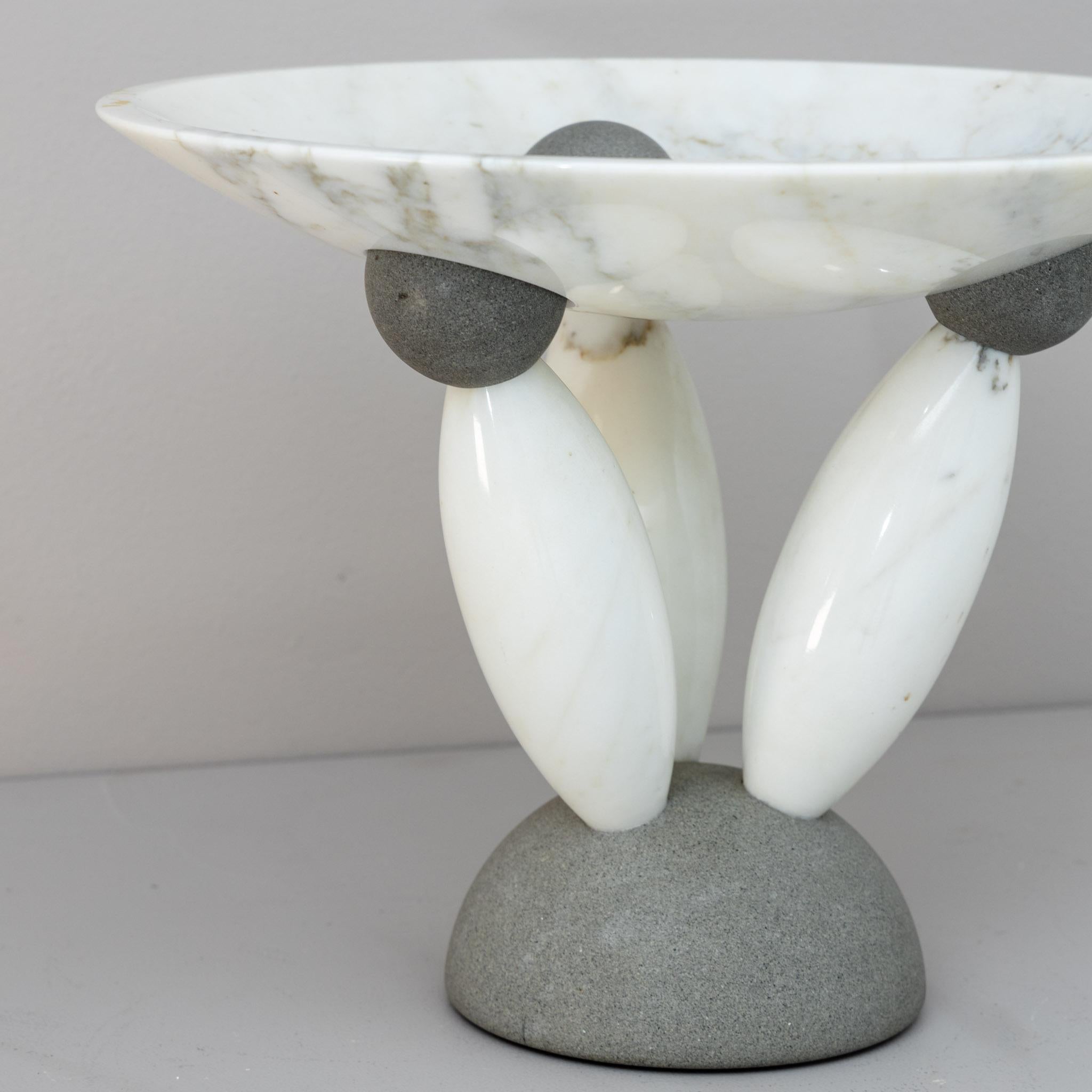 Late 20th Century Matteo Thun Modernist Marble Centerpiece , Italy 1980's For Sale