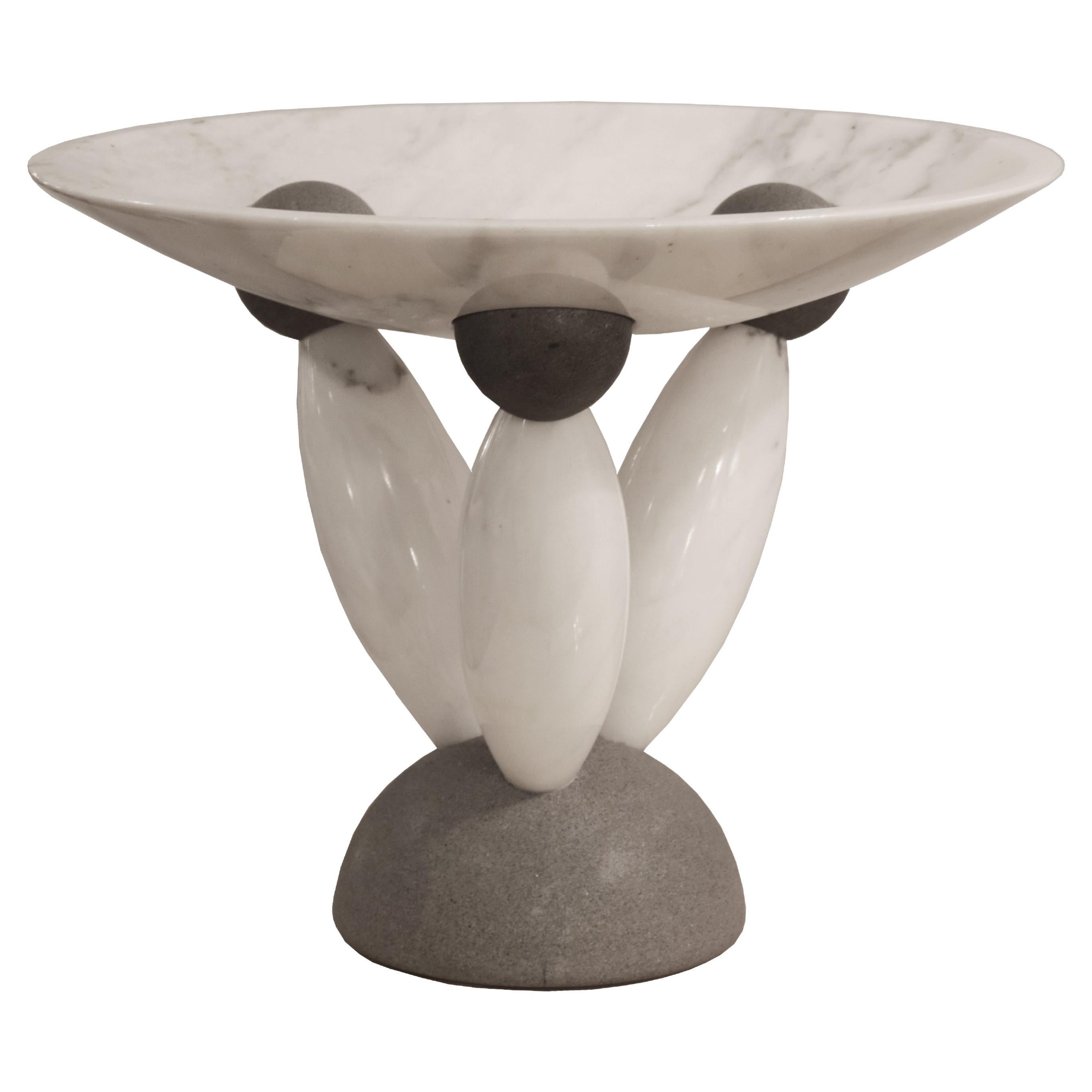 Matteo Thun Modernist Marble Centerpiece , Italy 1980's For Sale