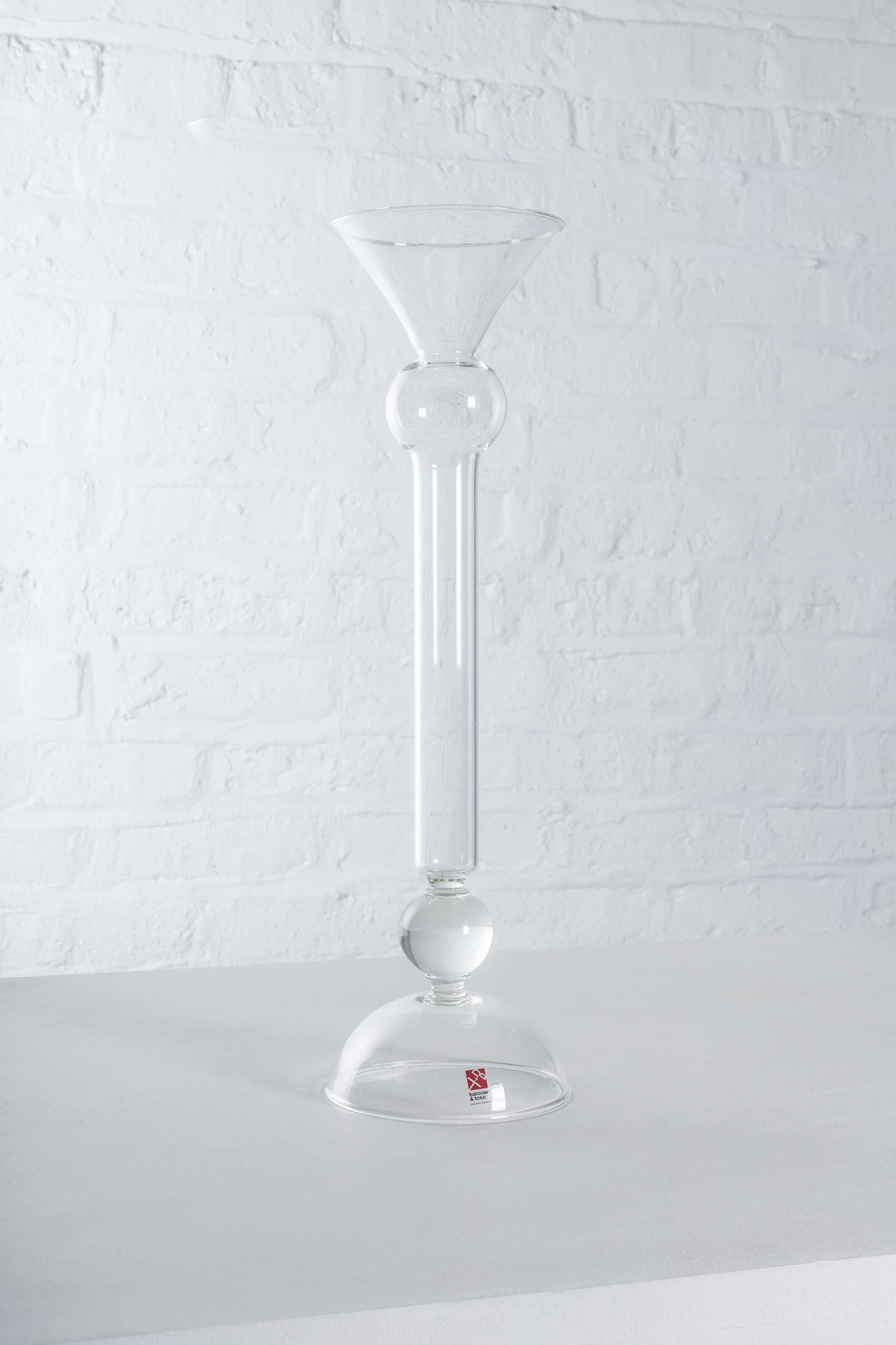 Matteo Thun Vase aus Muranoglas für Barovier & Toso, signiert, datiert, 1987 (Glas) im Angebot