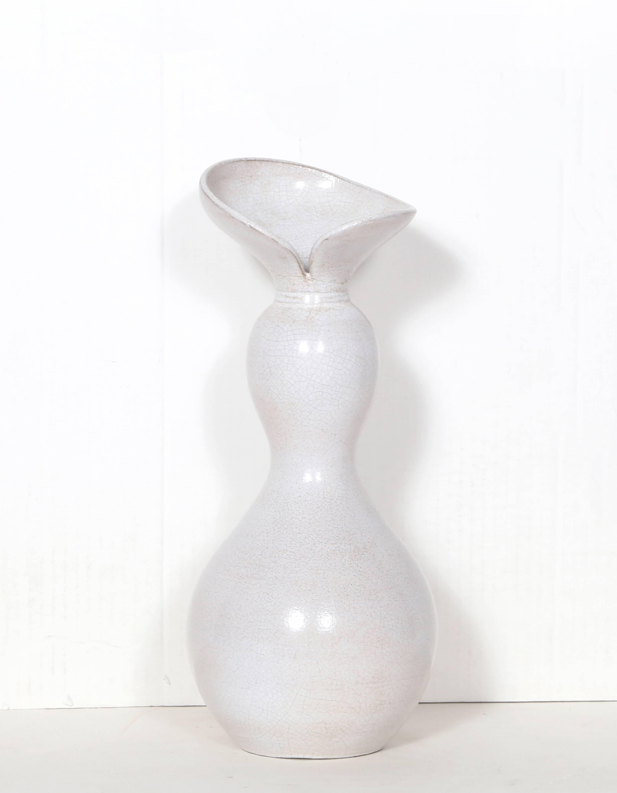 "Le Damigelle in Craquelet" White Porcelain Vase by Matteo Thun