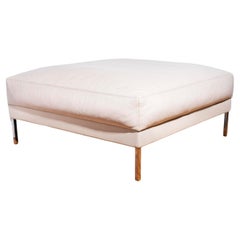 Matteograssi Italian Modern Poof Leather Ottoman