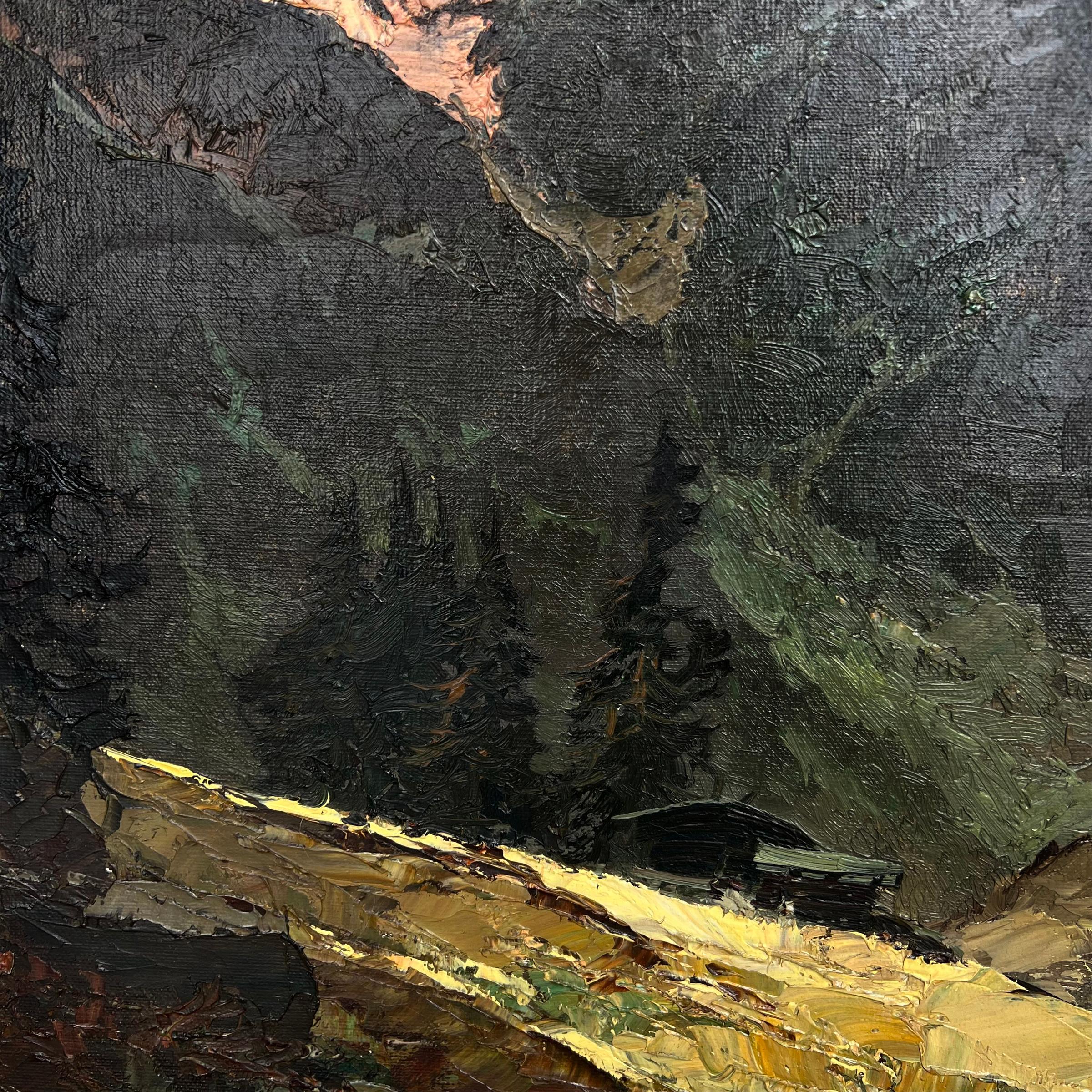 Metà XX secolo 'Cervino', un dipinto di Arno Lemke