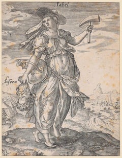 Jale with the Sisera's Head - Original Etching by M. Greuter