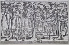 La place Saint-Pierre de Bâle : Gravure du 17ème siècle par Matthäus Merian