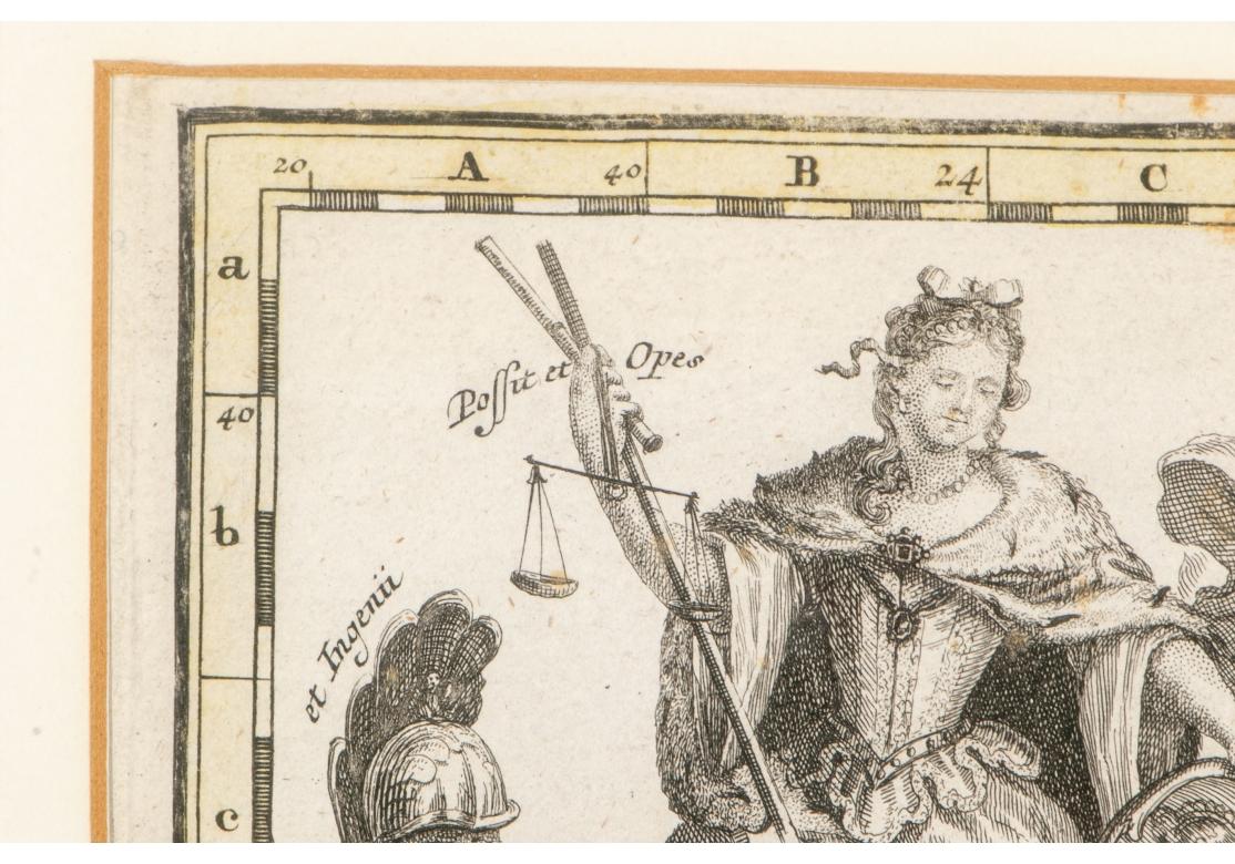 XVIIIe siècle et antérieur Carte encadrée de « Belgique Fonderatum » de Matthaus Seutter en couleur de 1730 en vente
