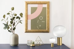 Small Mattheo Thun 'Laguna 16' Glass and Gold Metal Table Lamp for Artemide