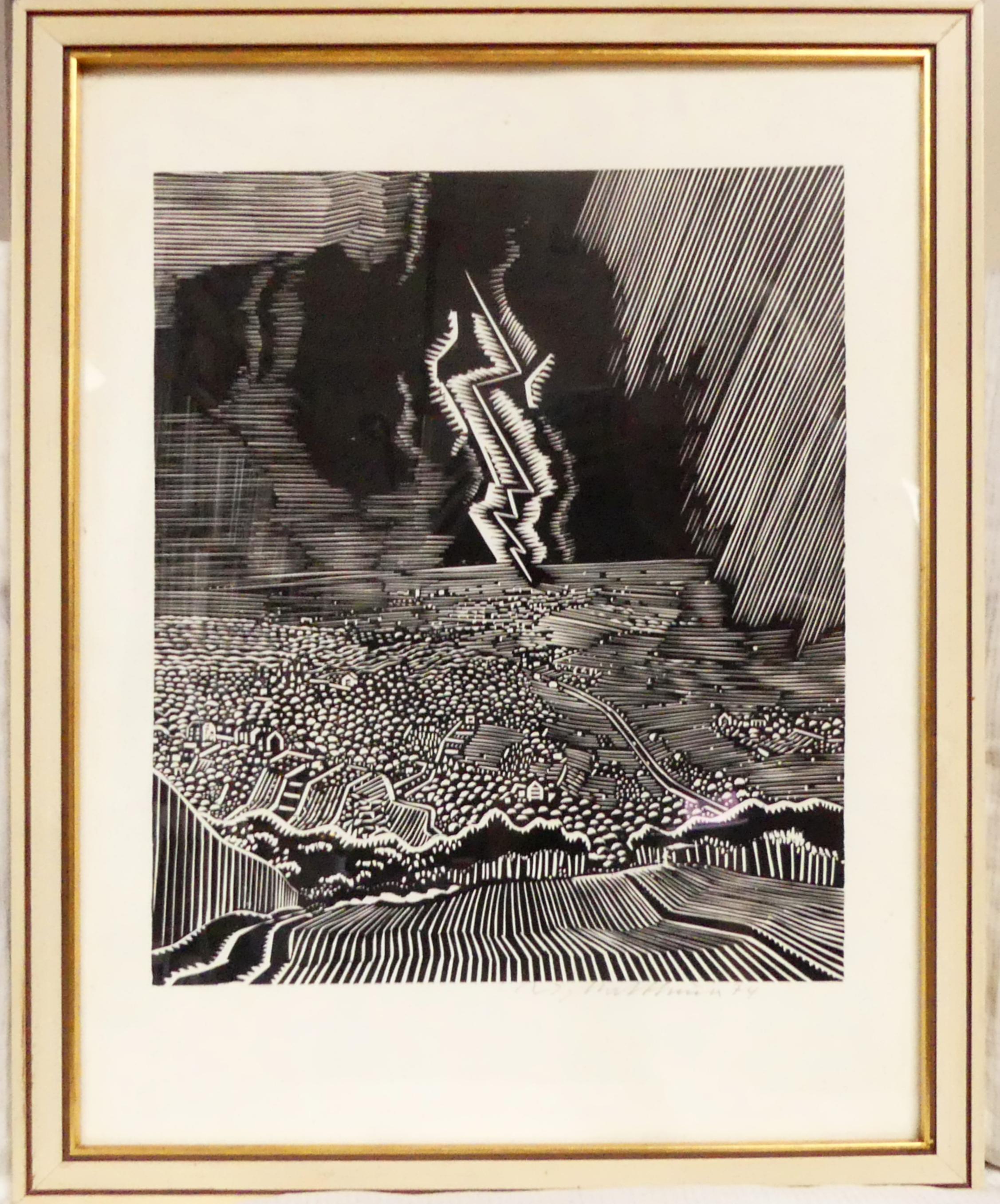 Mattheuer, Wolfgang Landscape Print - thunderstorm