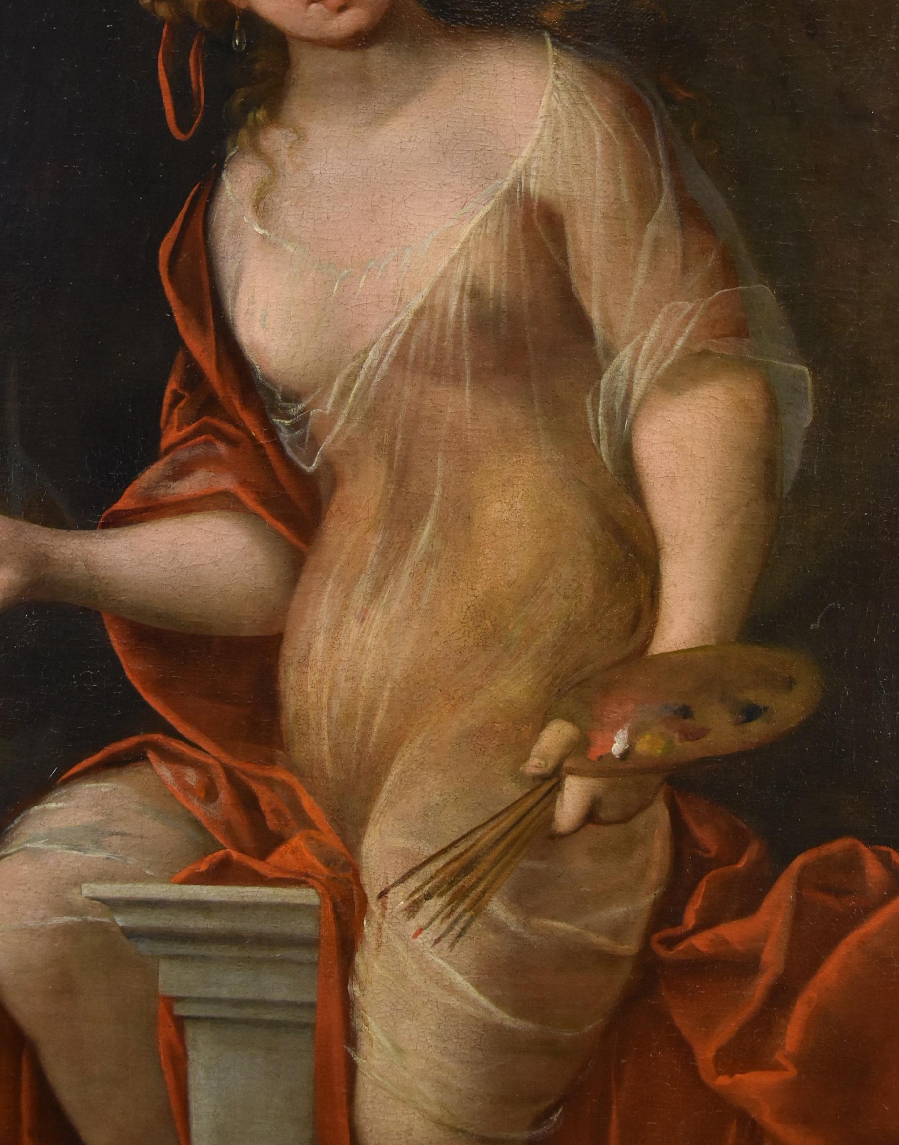 Terwesten Woman Allegory Art Paint Oil on canvas 17/18th Century Old master  For Sale 8