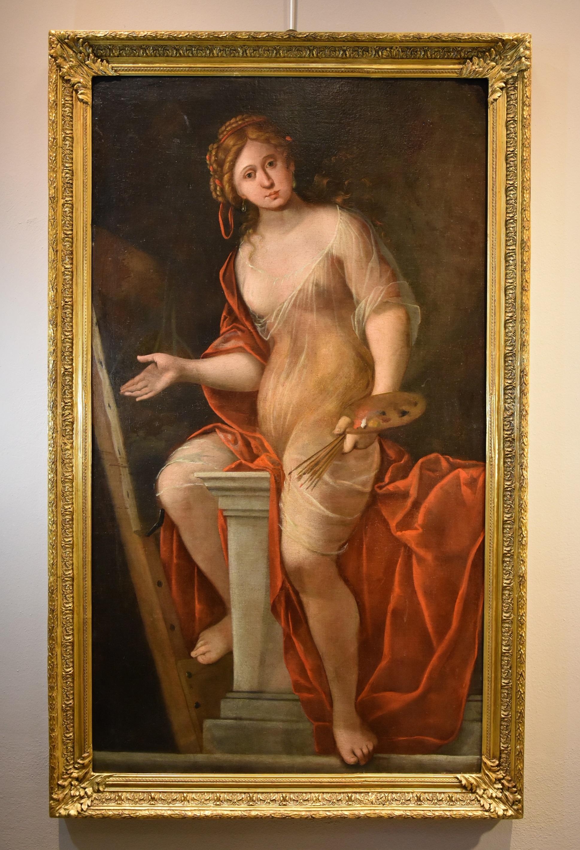 Terwesten Woman Allegory Art Paint Oil on canvas 17/18th Century Old master  - Painting by Mattheus Terwesten (the Hague, 1670 - 1757)
