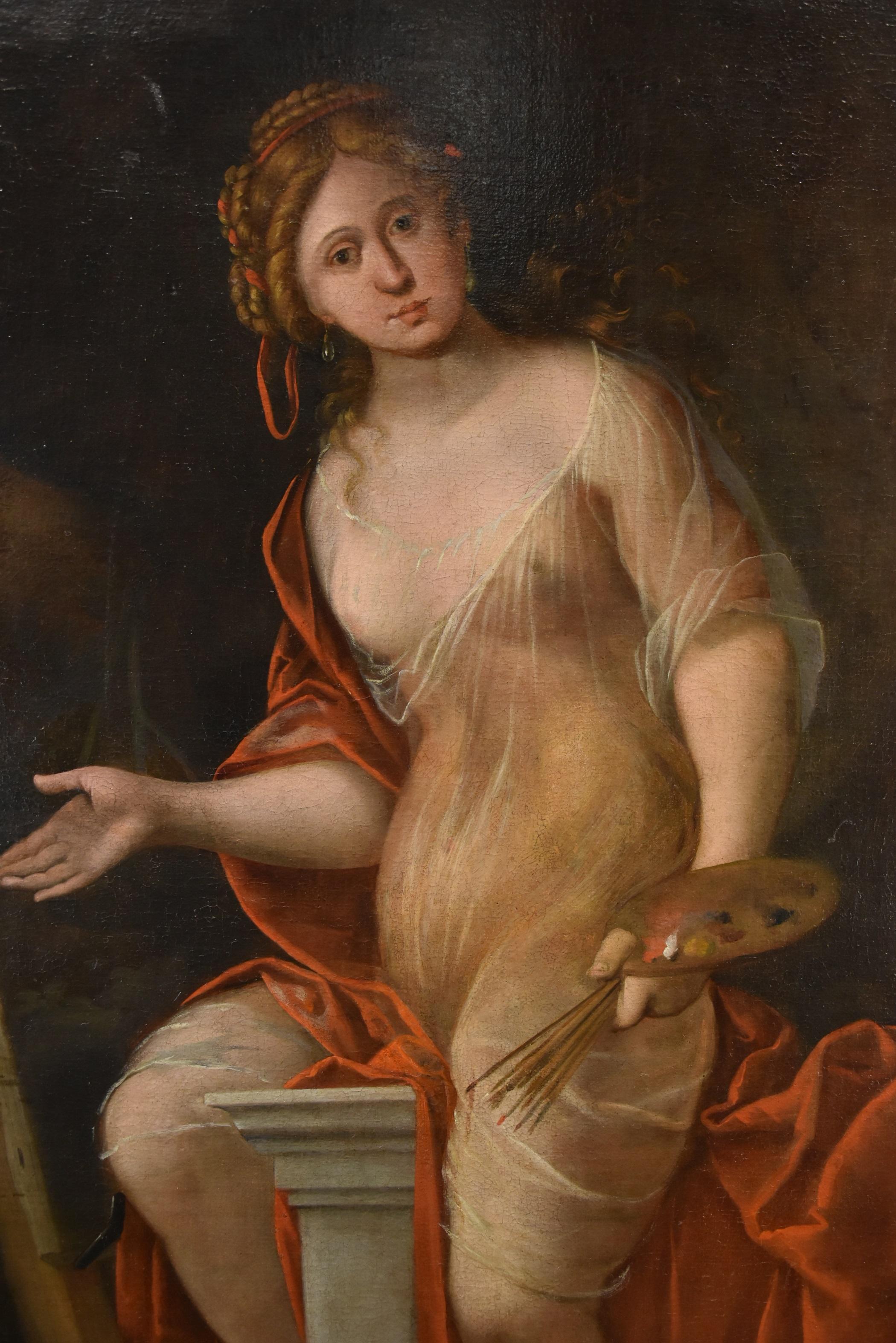 Terwesten Frau Allegory Kunstgemälde Öl auf Leinwand 17/18. Jahrhundert Alter Meister im Angebot 3