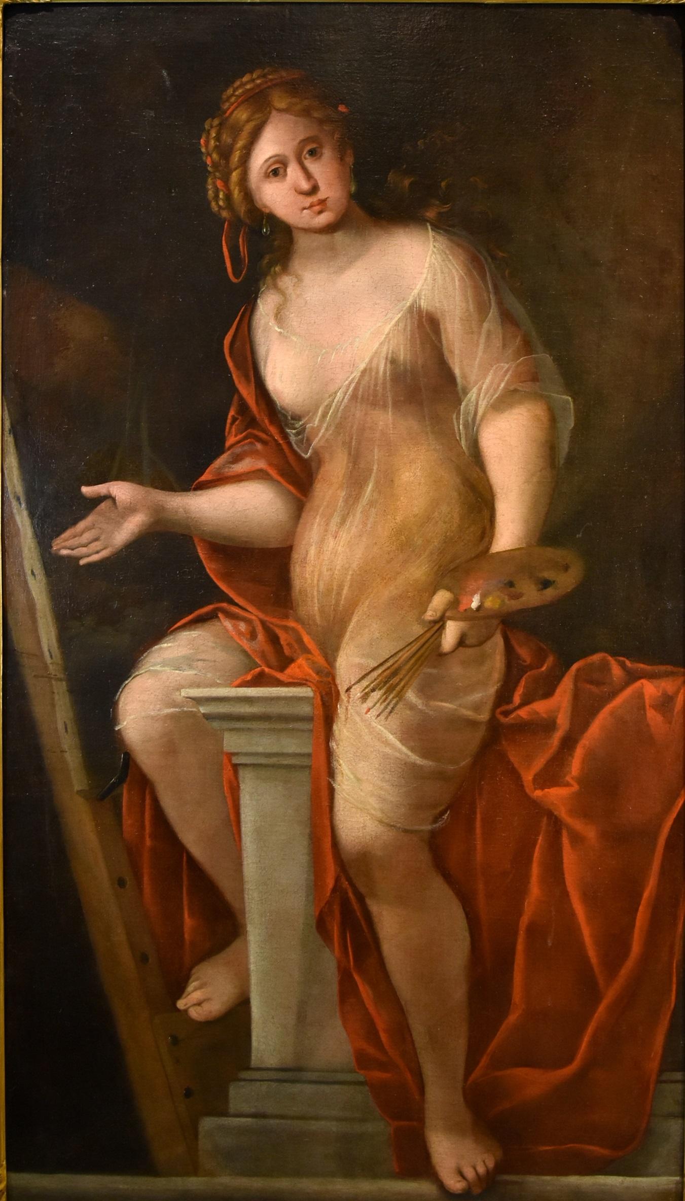 Mattheus Terwesten (the Hague, 1670 - 1757) Portrait Painting – Terwesten Frau Allegory Kunstgemälde Öl auf Leinwand 17/18. Jahrhundert Alter Meister 