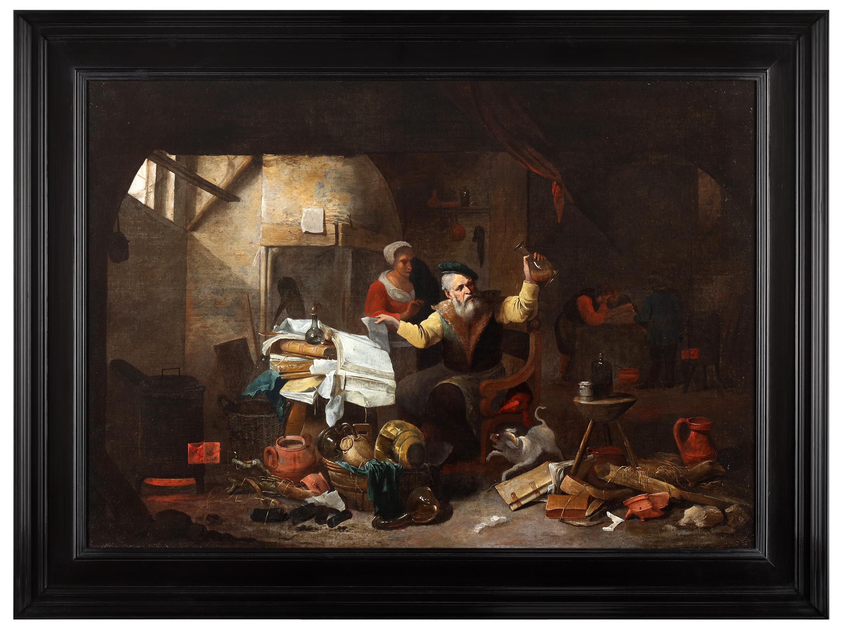 The doctor's workshop - Mattheus van Helmont (1623 - after 1679) For Sale 1