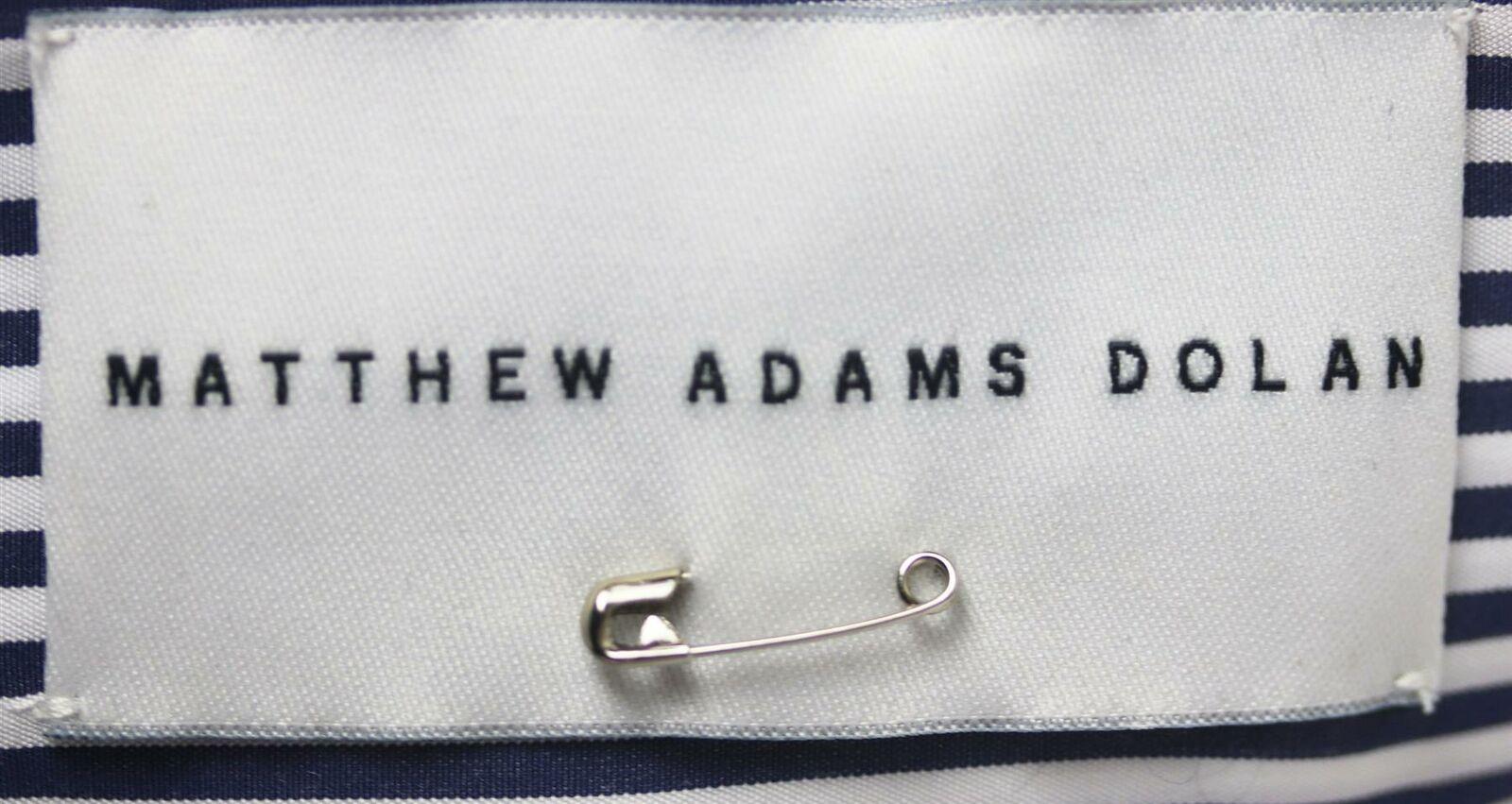 Women's Matthew Adams Dolan Oversized Embroidered Striped Cotton Poplin Shirt