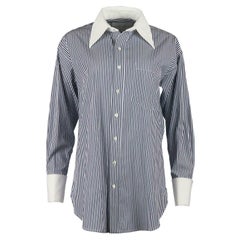 Matthew Adams Dolan Camisa oversize de popelina de algodón bordada a rayas