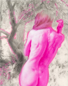 "Figura 2" (2022) di Matthew Alfonso Durante, ritratto di nudo femminile a tecnica mista.