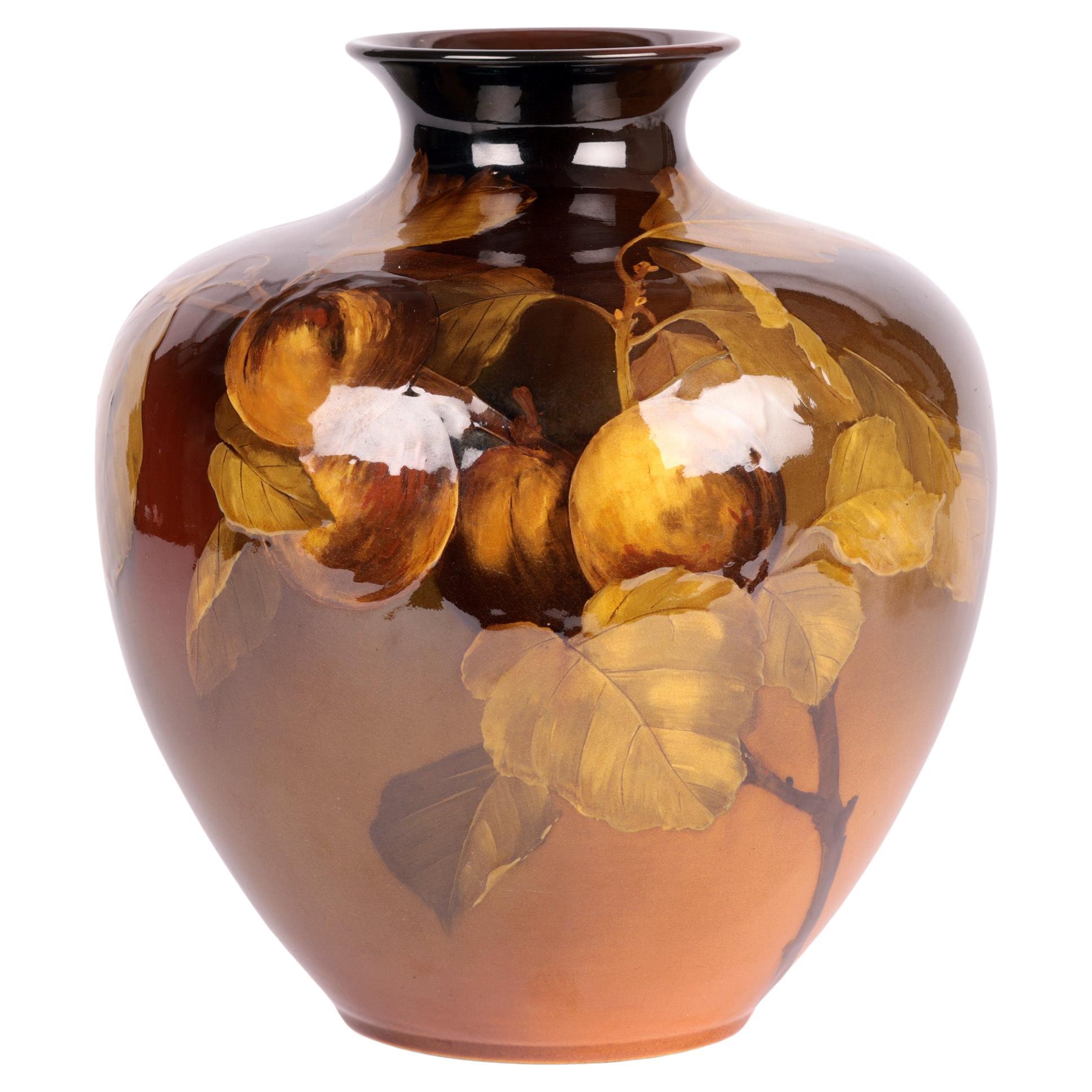 Matthew Andrew Daly Monumental Fruiting Apples Rookwood Vase For Sale
