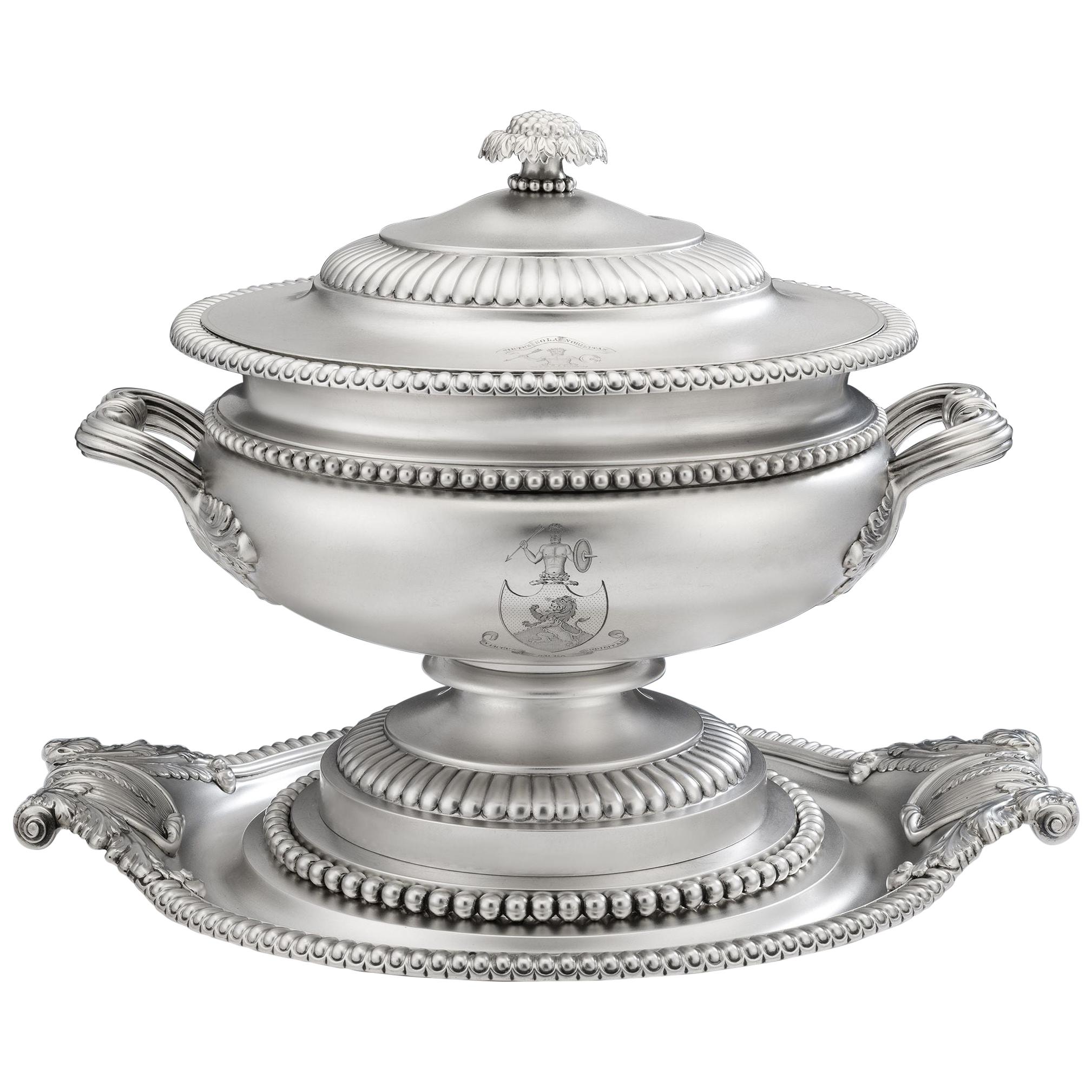 Matthew Boulton, a III Silver Tureen, Cover and Stand