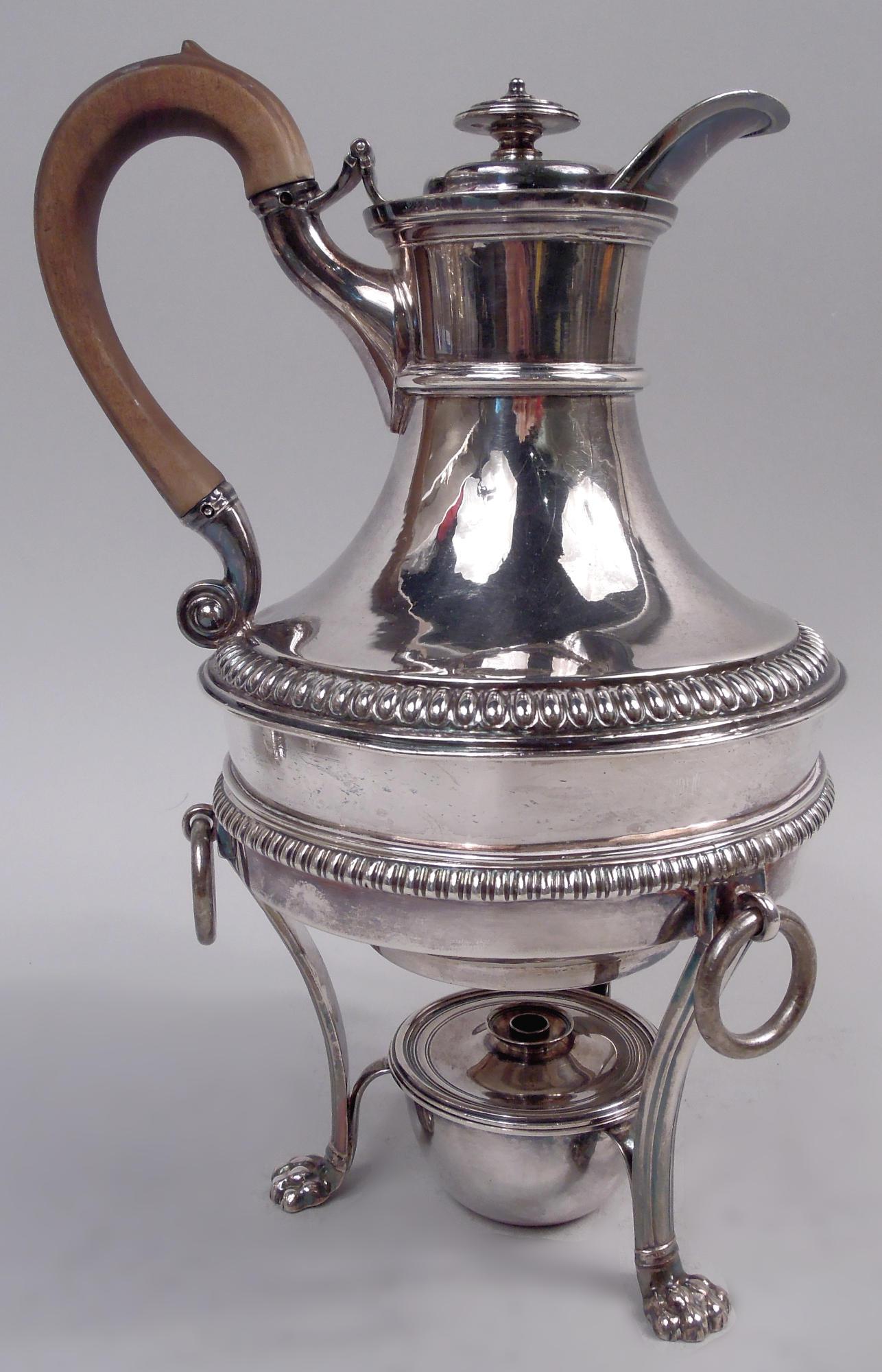American Matthew Boulton English Georgian Sterling Silver Biggin Coffeepot For Sale