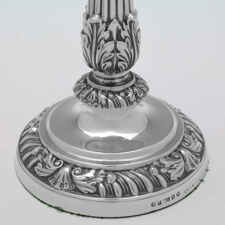 Matthew Boulton, Regency Design Antique Sterling Silver Candlesticks