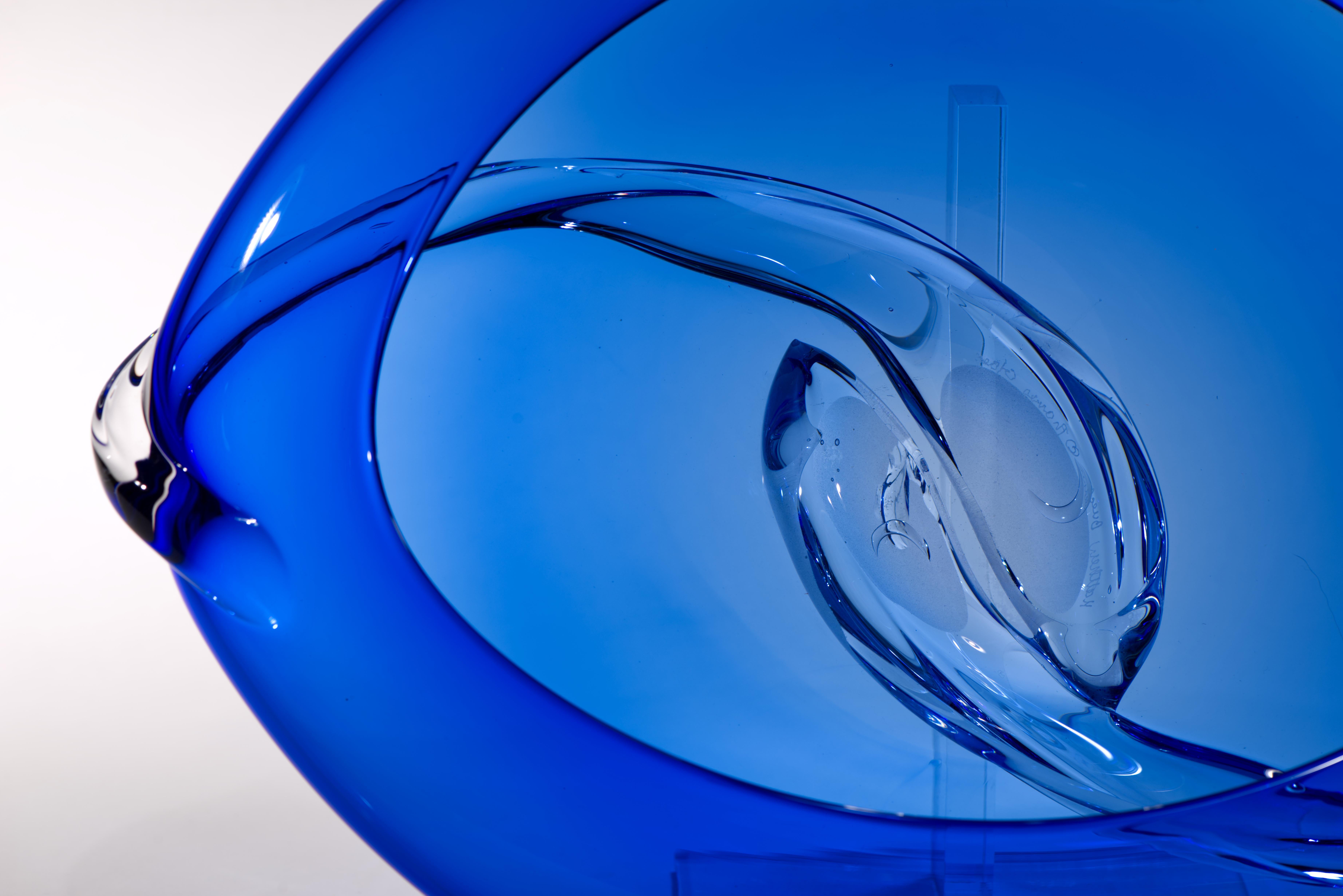 Matthew Buechner para Thames Centro de mesa de cristal, American Studio Glass en venta 4