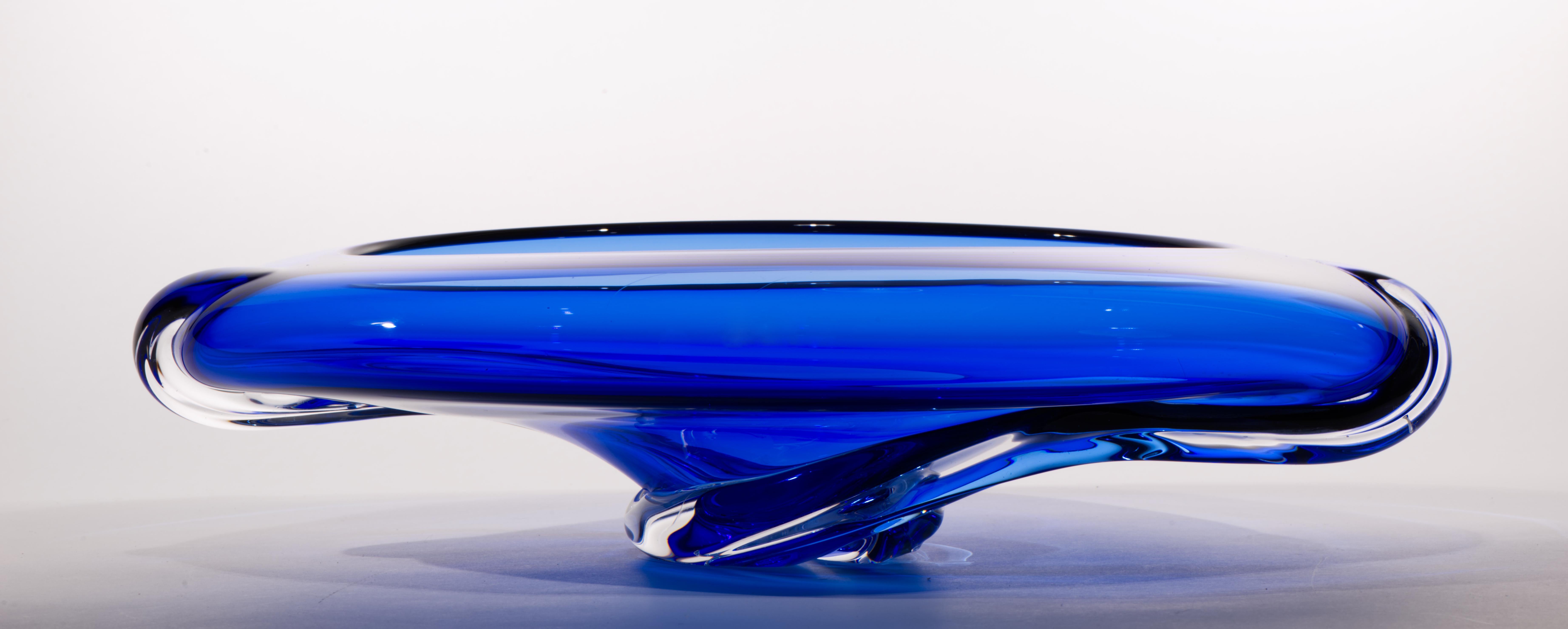 Matthew Buechner para Thames Centro de mesa de cristal, American Studio Glass Posmoderno en venta