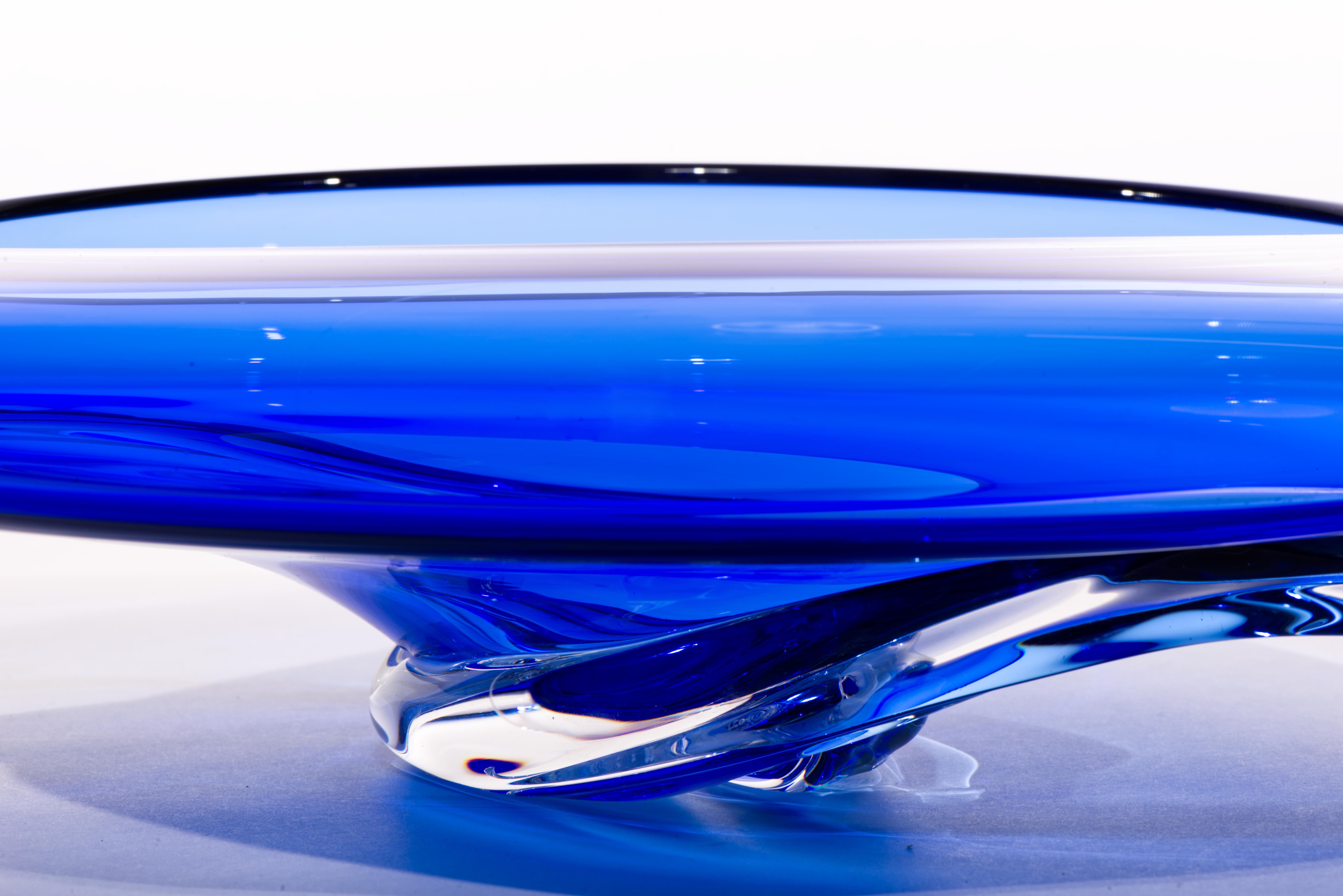 Matthew Buechner para Thames Centro de mesa de cristal, American Studio Glass Estadounidense en venta