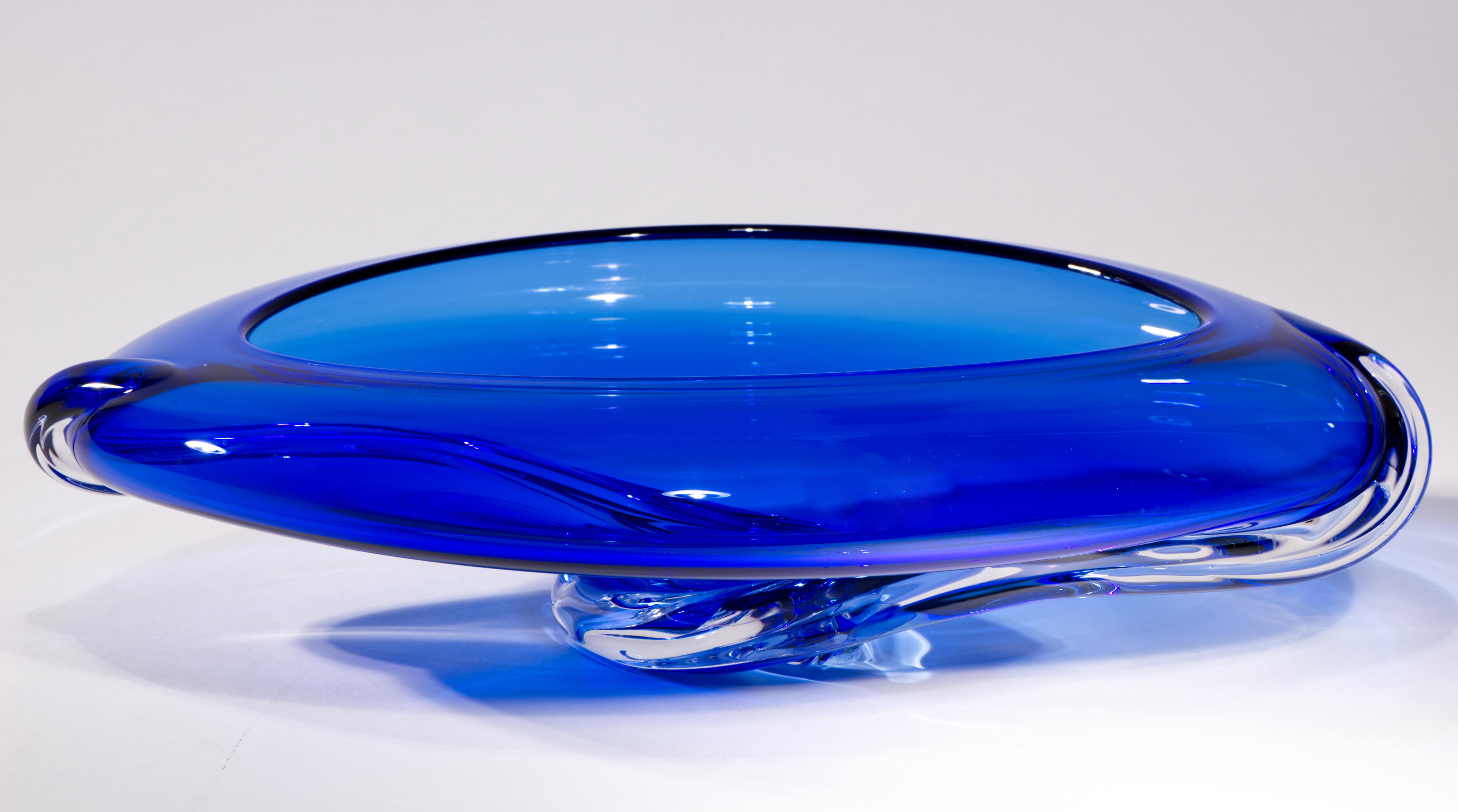 Matthew Buechner para Thames Centro de mesa de cristal, American Studio Glass siglo XX en venta