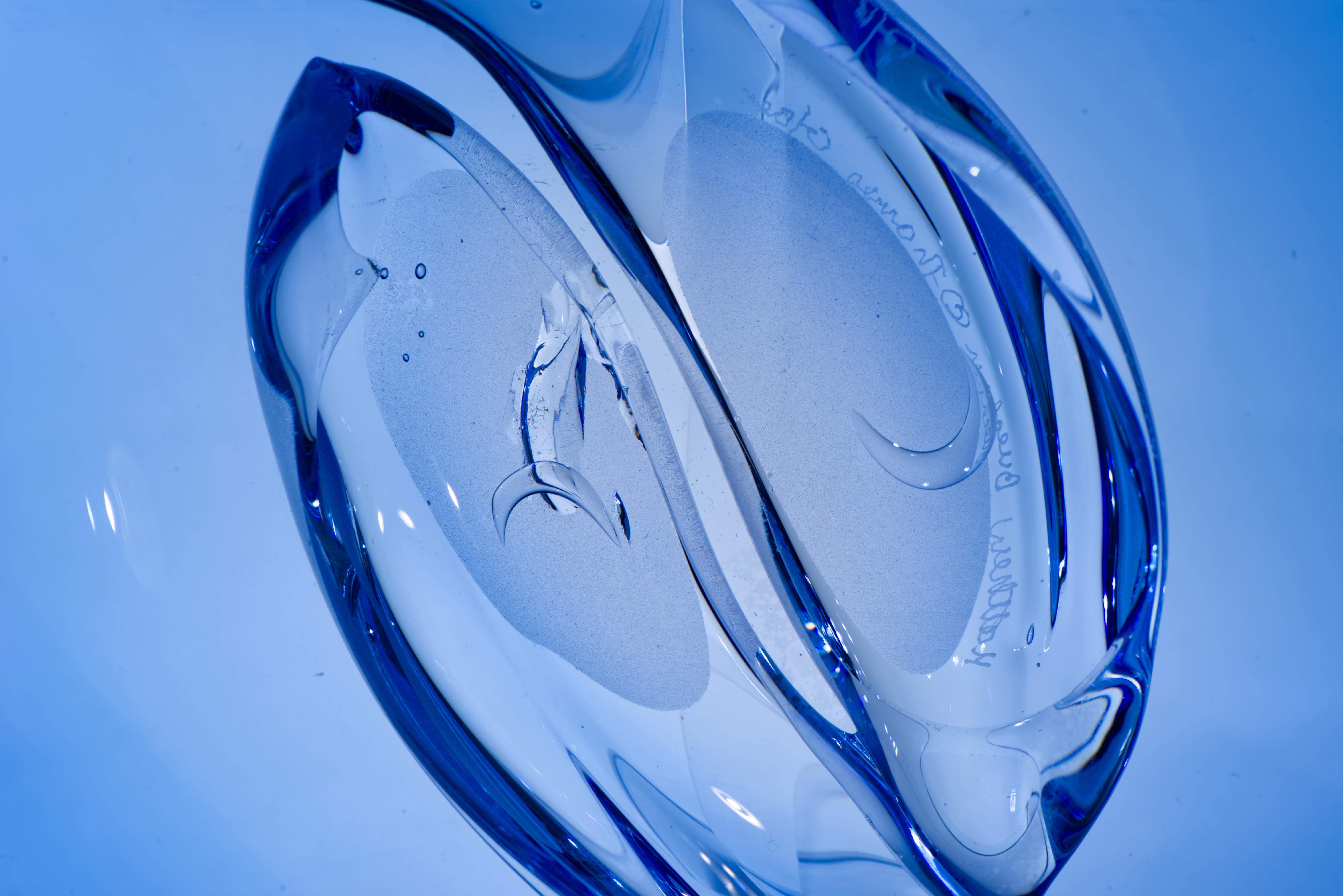 Matthew Buechner para Thames Centro de mesa de cristal, American Studio Glass Vidrio en venta