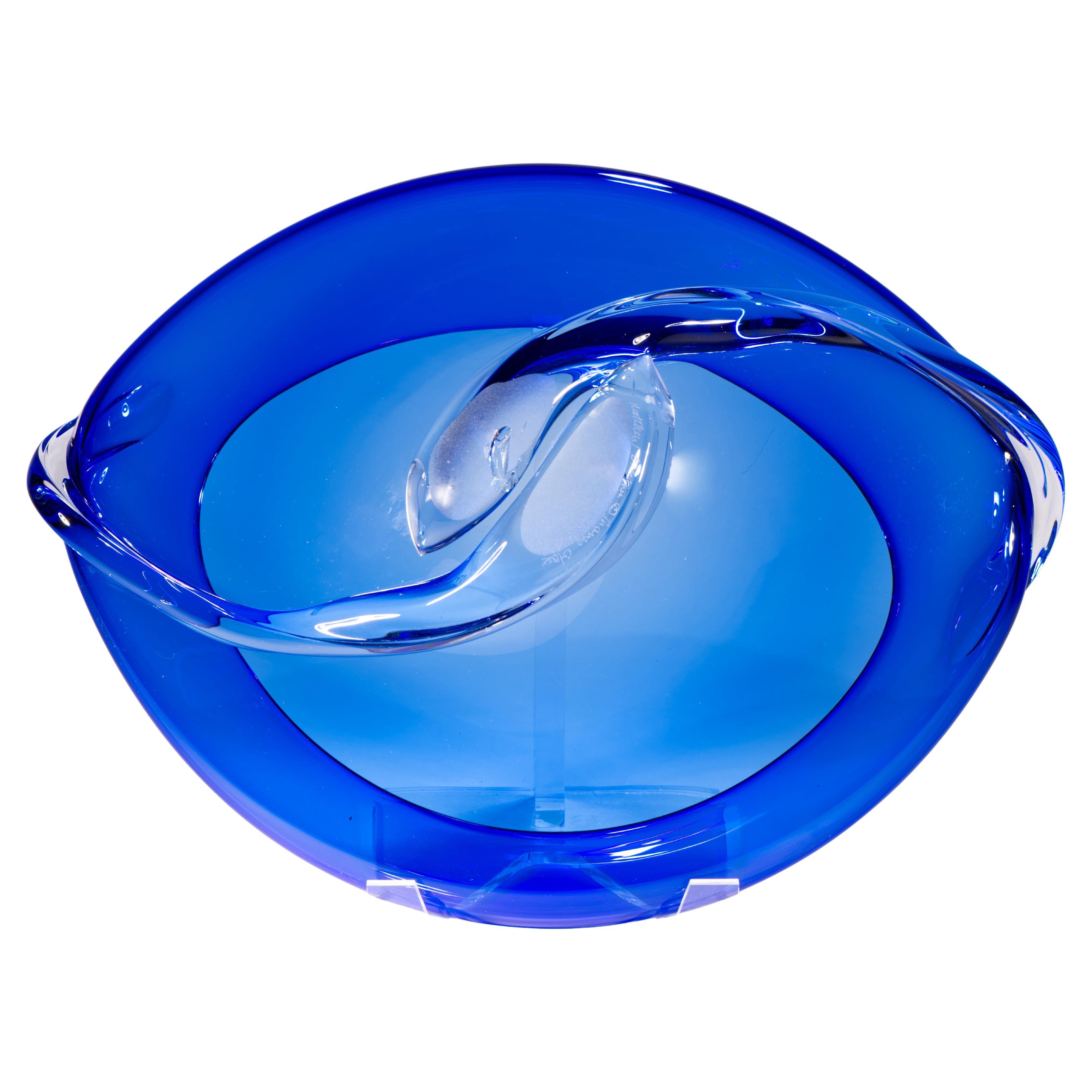 Matthew Buechner for Thames Glass Centerpiece Bowl, American Studio Glass