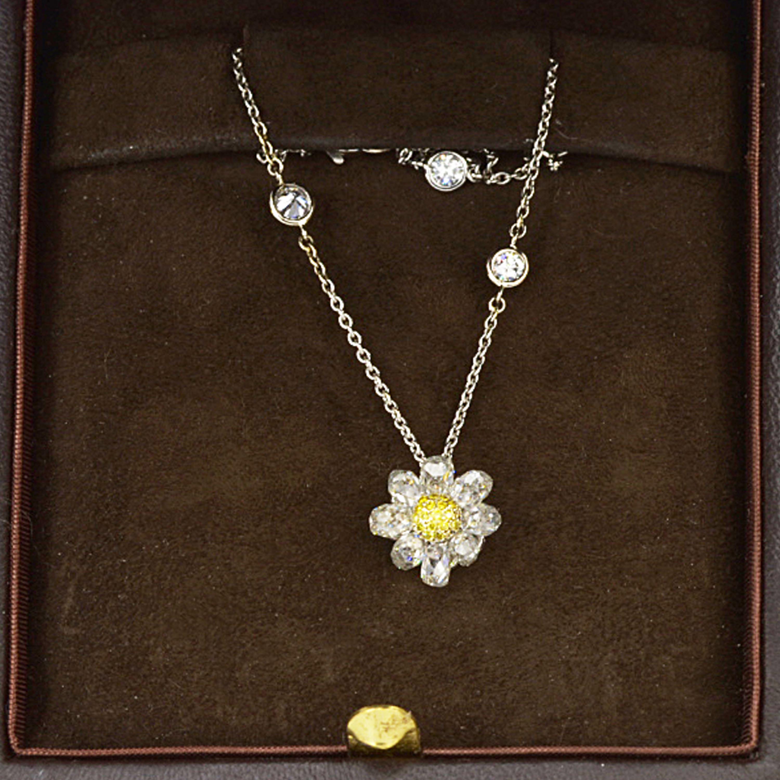 daisy diamond pendant