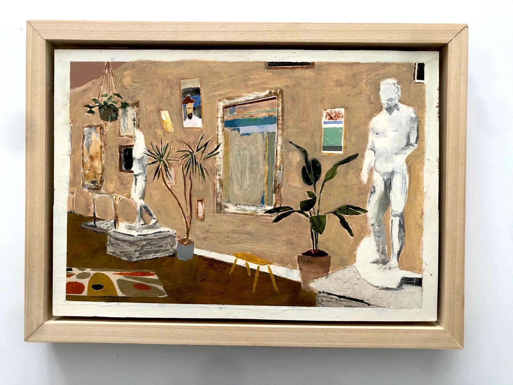 Interior Life (From Tokyo to Berlin) piccola pittura d'interni Beige neutro in vendita 3