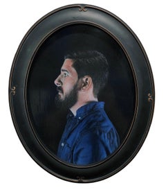 L'artista di profilo - Ritratto di forma ovale con dettagli straordinari